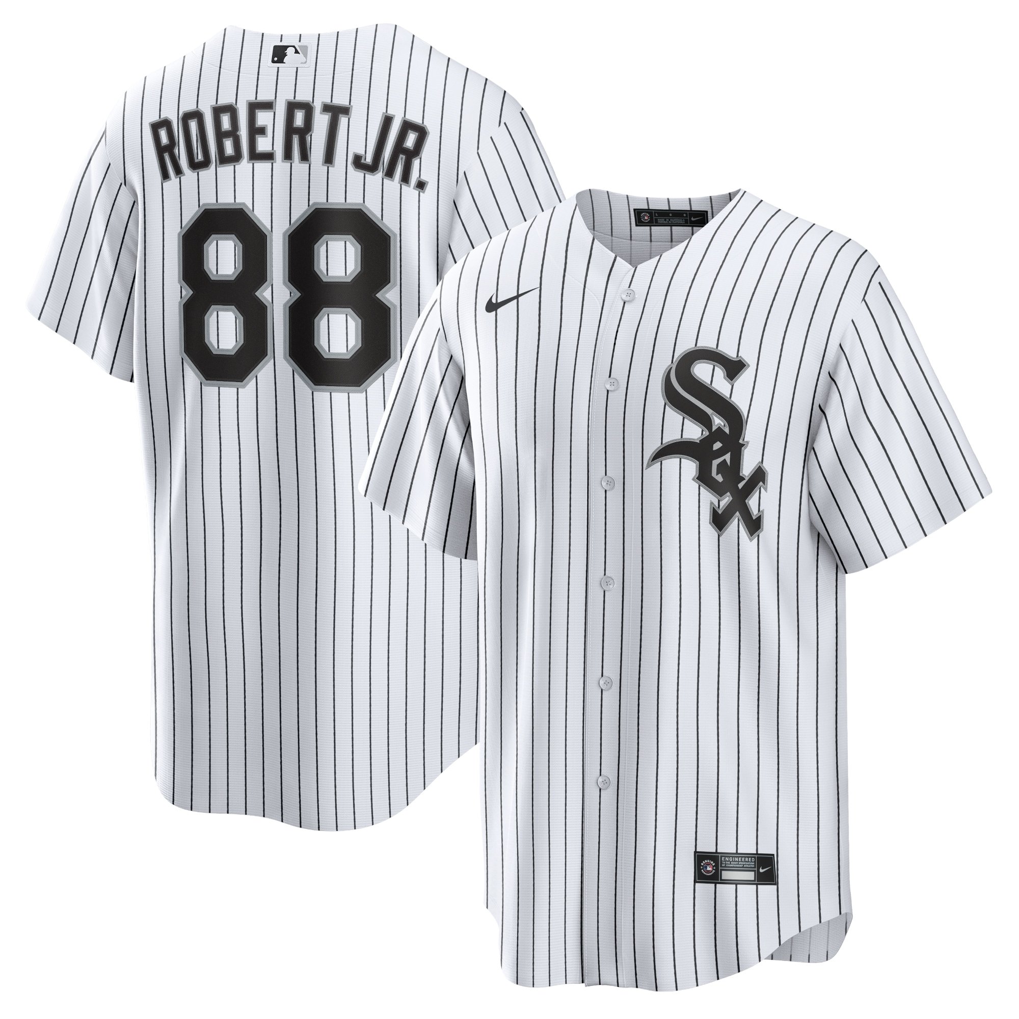 Men's Chicago White Sox Luis Robert  White Replica Player Name Jersey