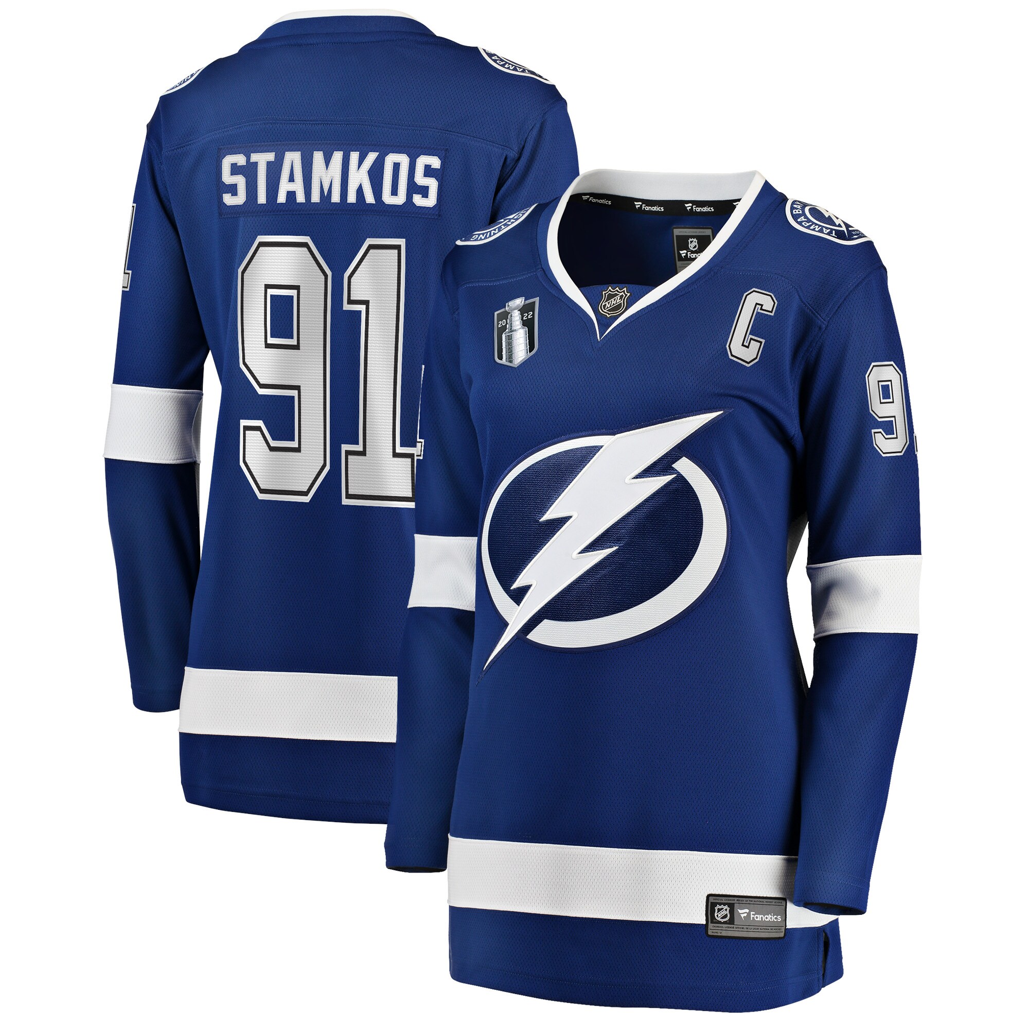 Steven Stamkos Tampa Bay Lightning Women's Home 2022 Stanley Cup Final Breakaway Player Jersey - Blue