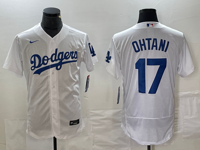 Men's Los Angeles Dodgers #17  White Shohei Ohtani Jersey