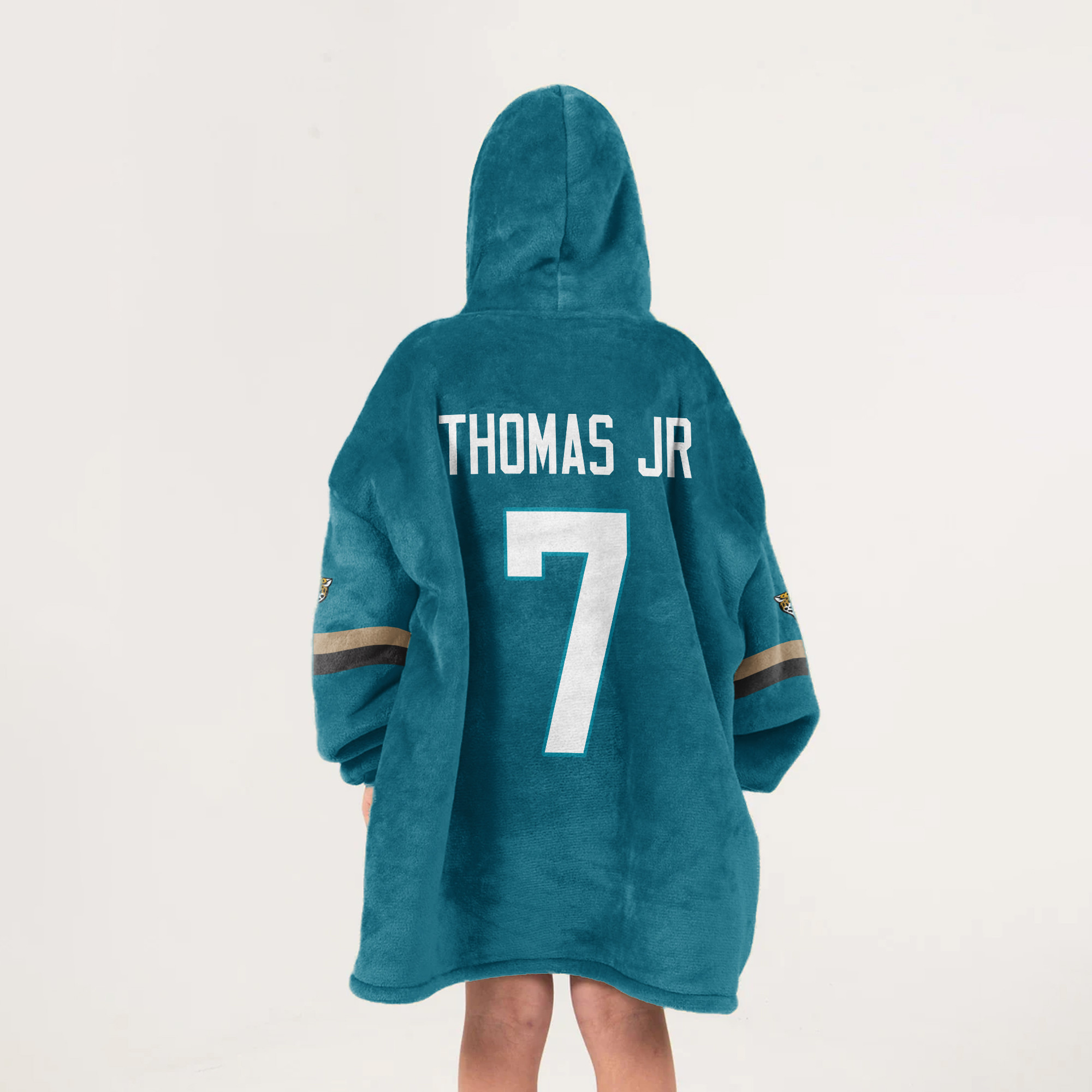 Kid 7 Jacksonville Football Unisex Blanket Hoodie