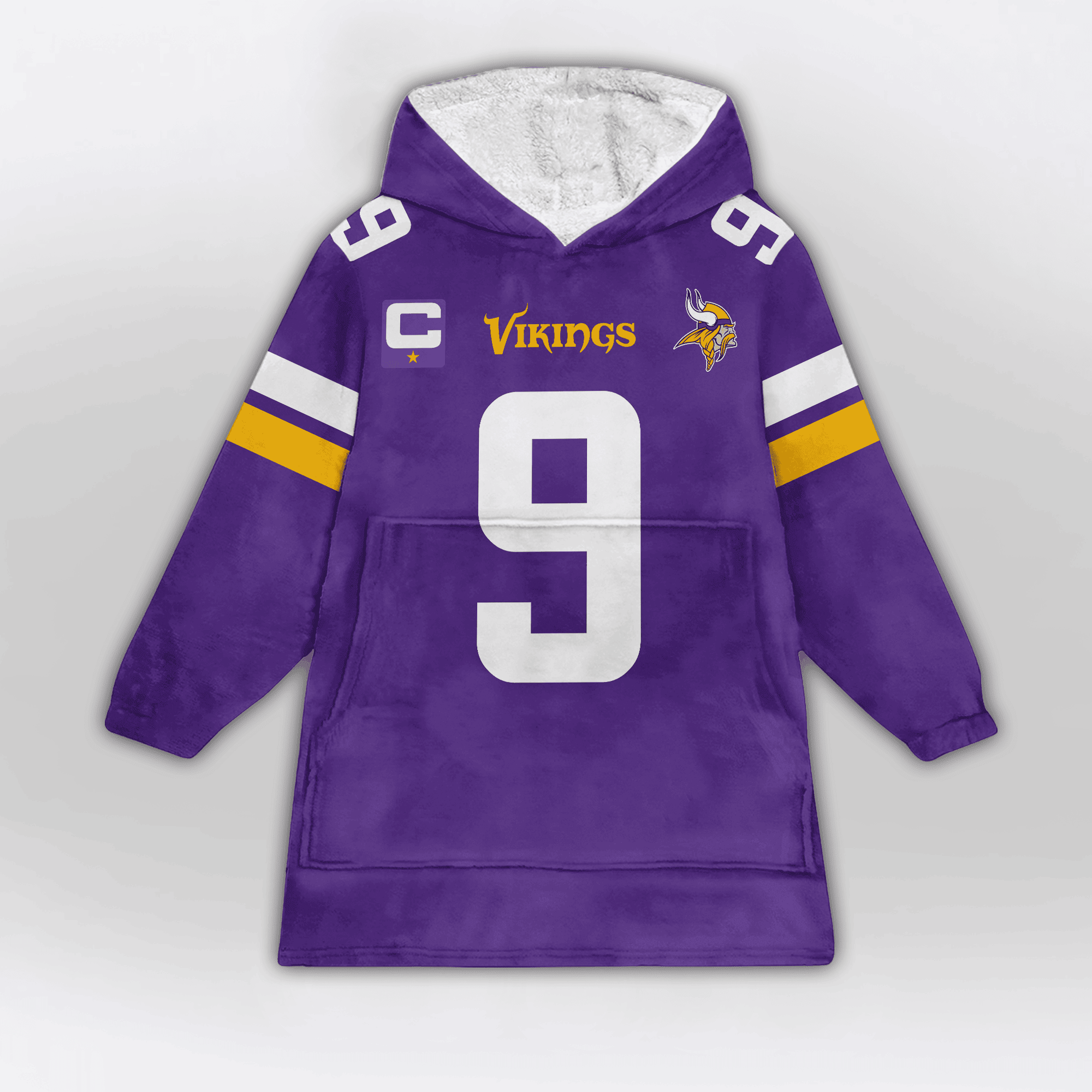 Kid 9 Minnesota Football Unisex Blanket Hoodie