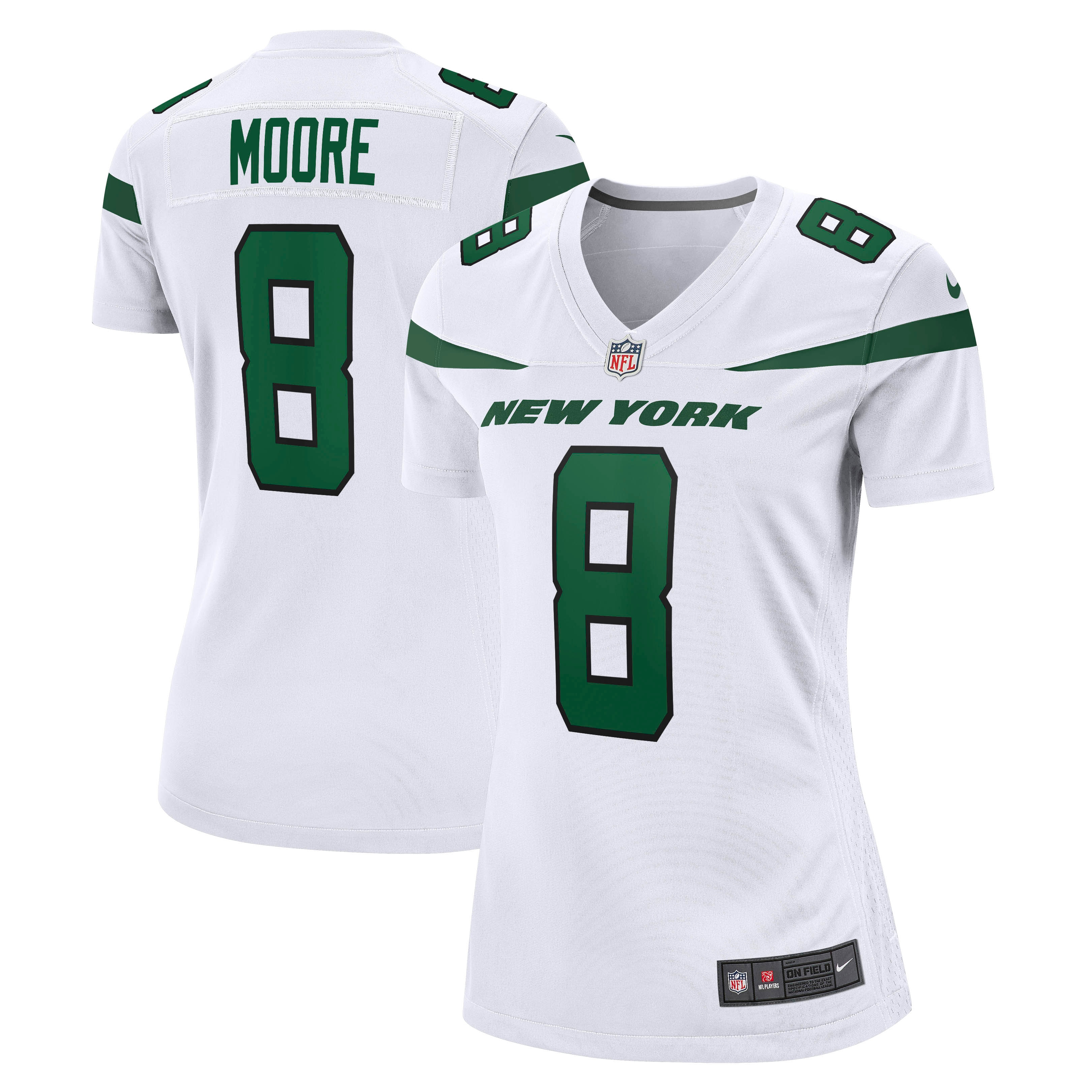 Elijah Moore New York Jets  Women's Game Jersey - White