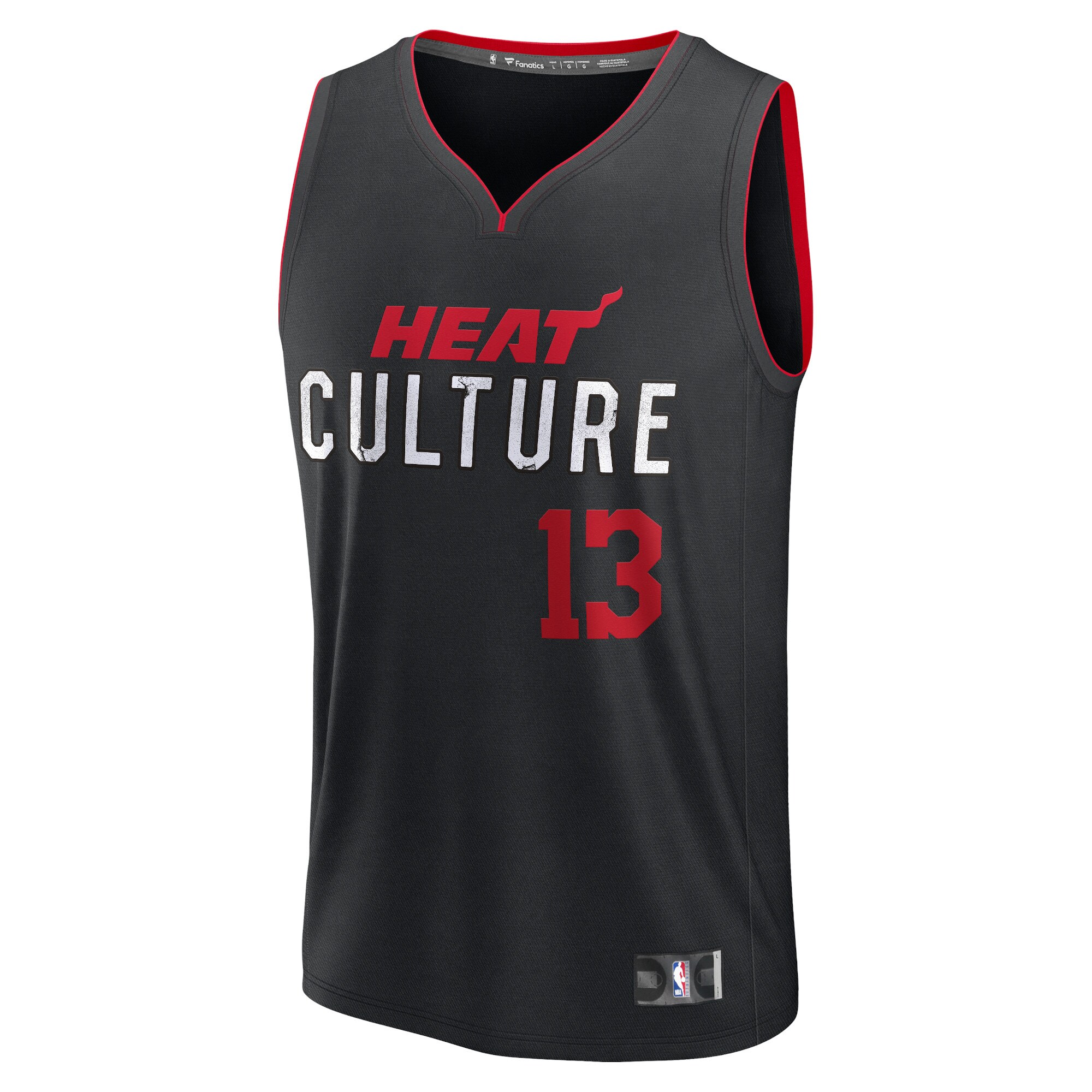 Unisex Miami Heat Bam Adebayo  Black 2023/24 Fast Break Jersey - City Edition