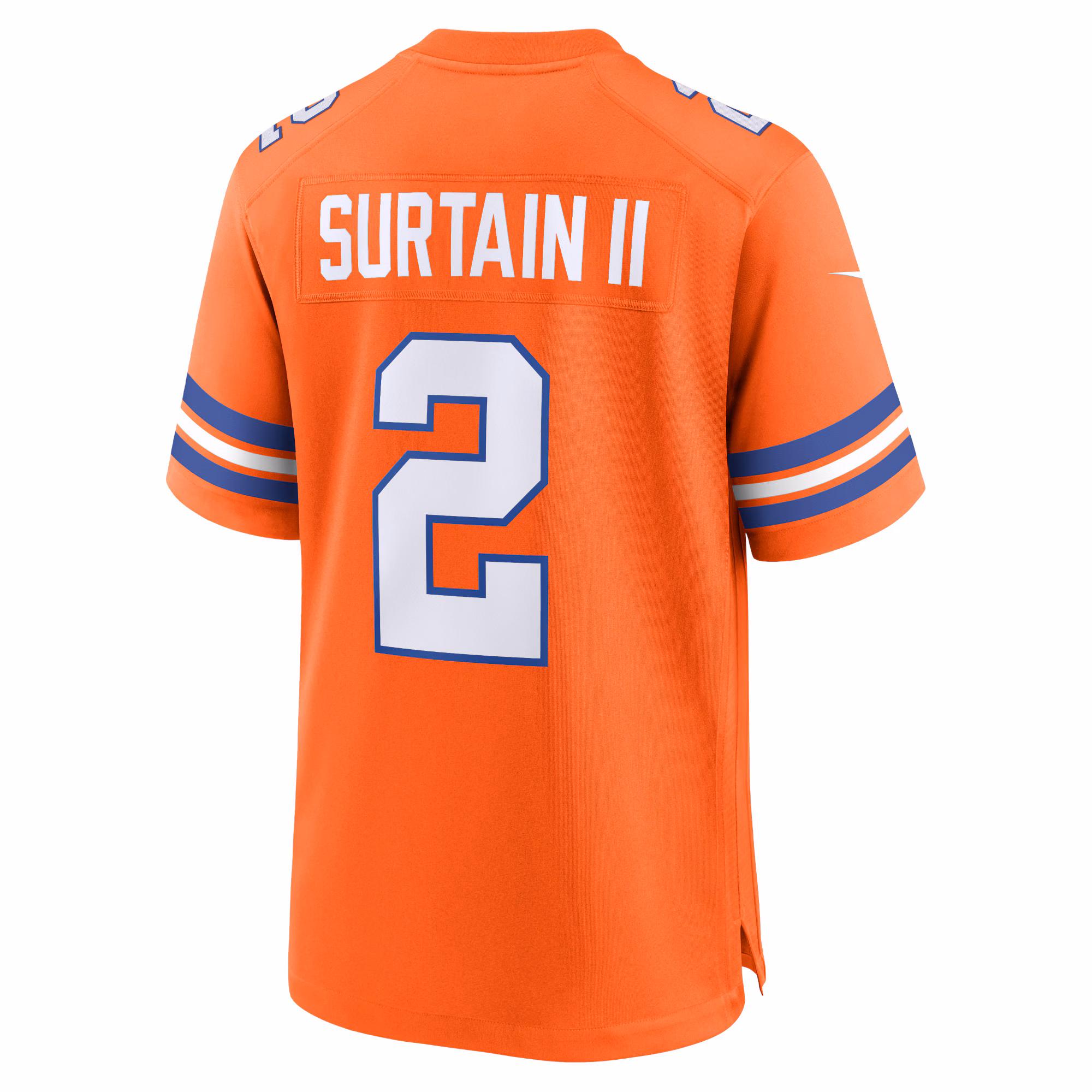 Patrick Surtain II Denver Broncos Mile High Collection 1977 Throwback Player Game Jersey - Orange