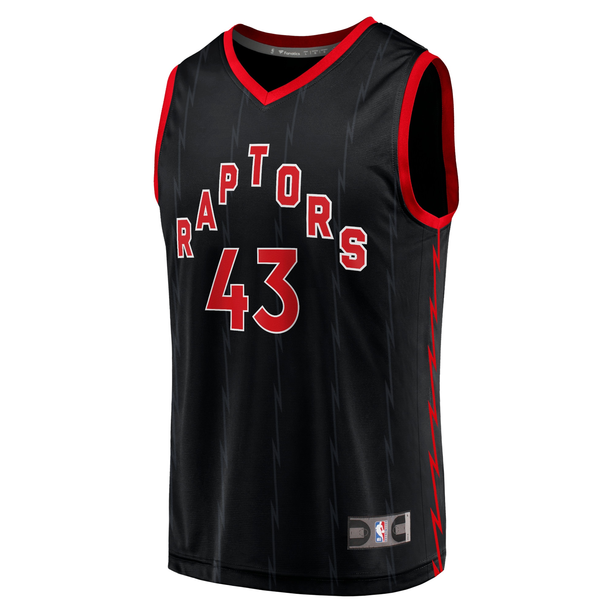 Pascal Siakam Toronto Raptors  2020/21 Fast Break Replica Jersey Black - Statement Edition