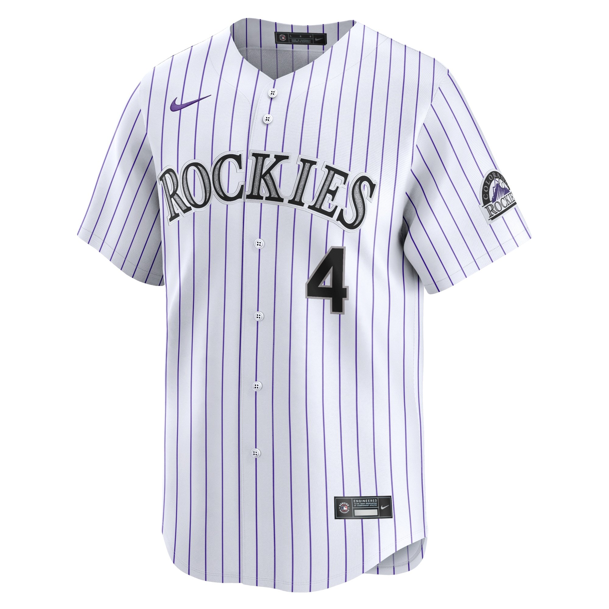 Men's Colorado Rockies Michael Toglia  White Home Limited Player Jersey