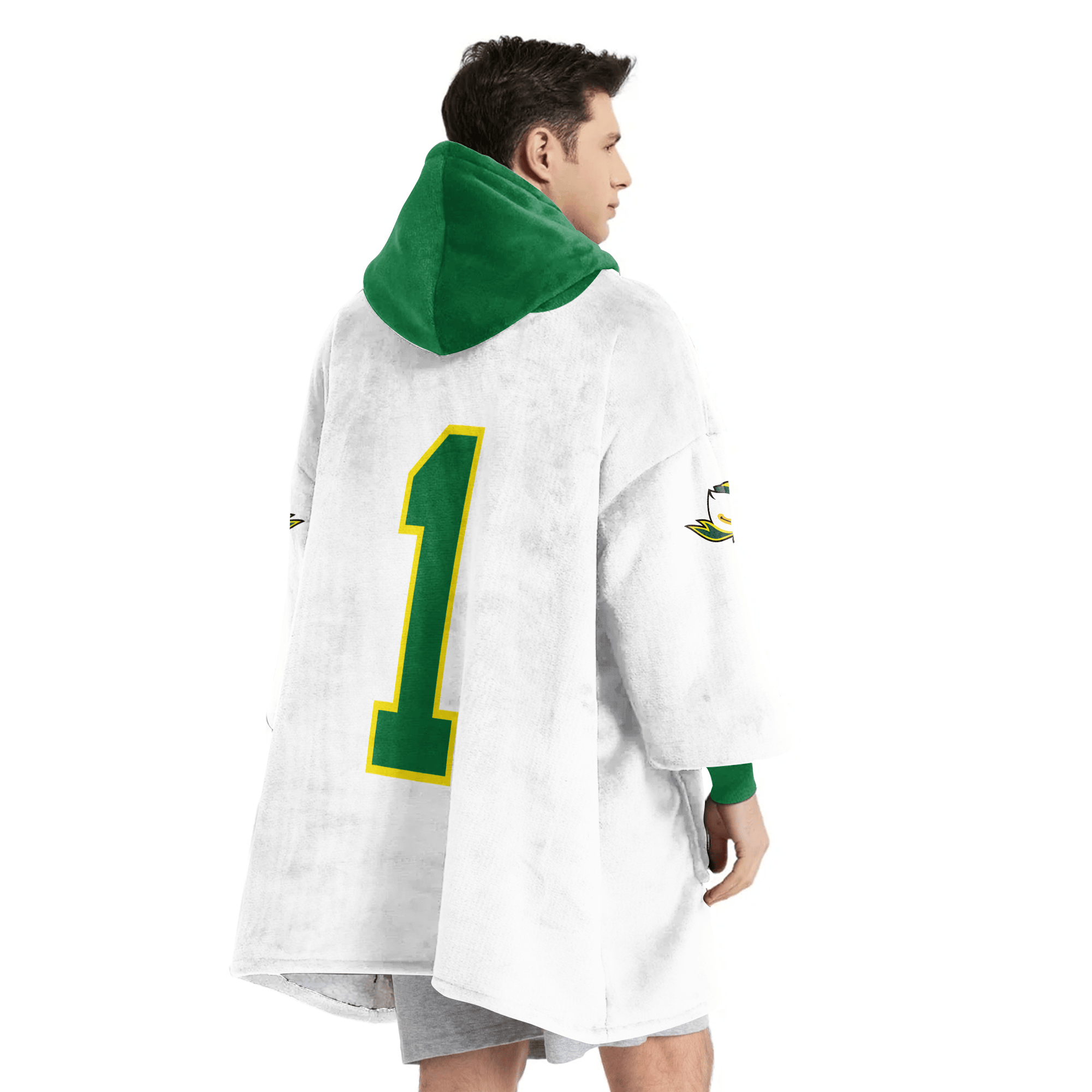 Adult #1 Oregon Football Unisex Blanket Hoodie