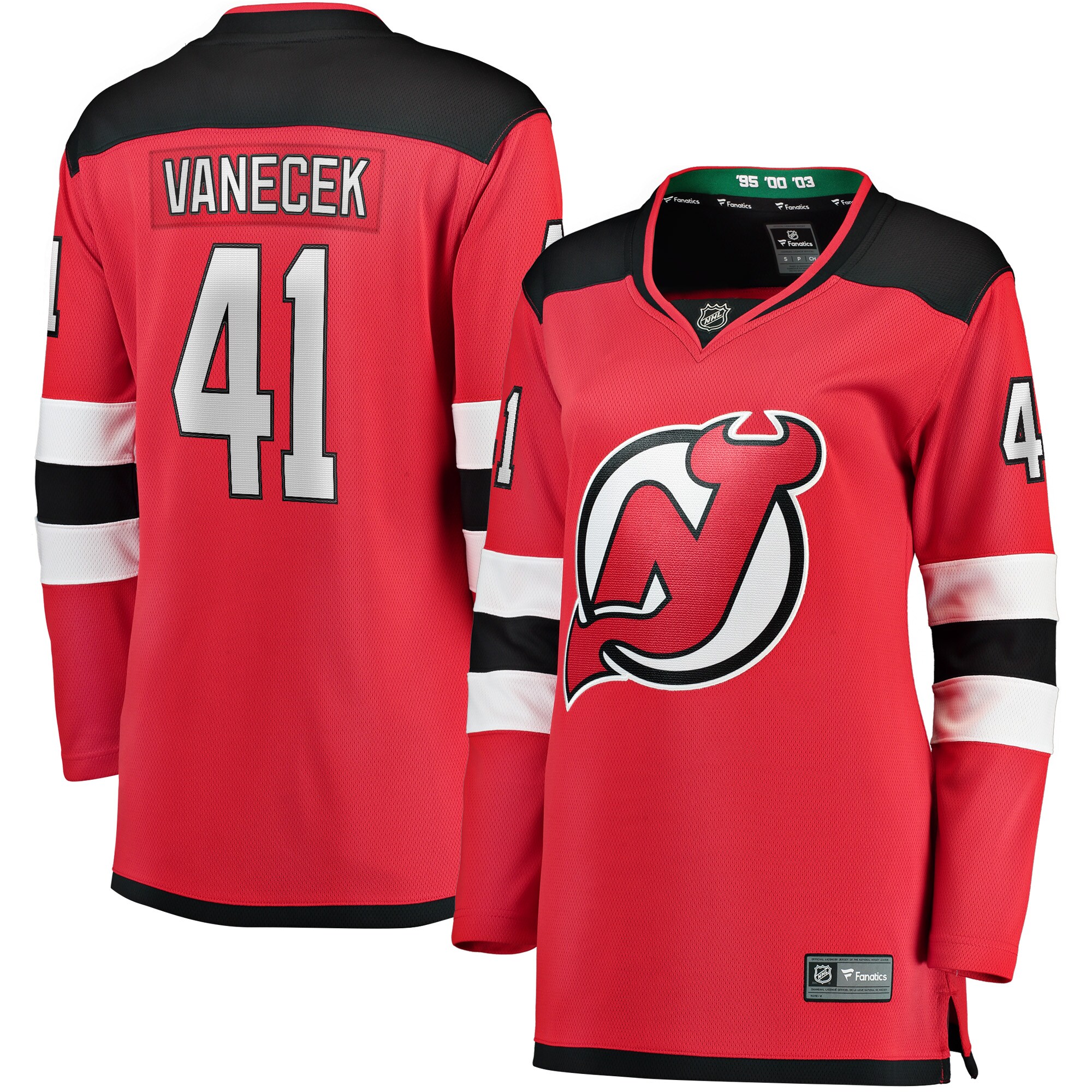 Vitek Vanecek New Jersey Devils Women's Home Breakaway Player Jersey - Red