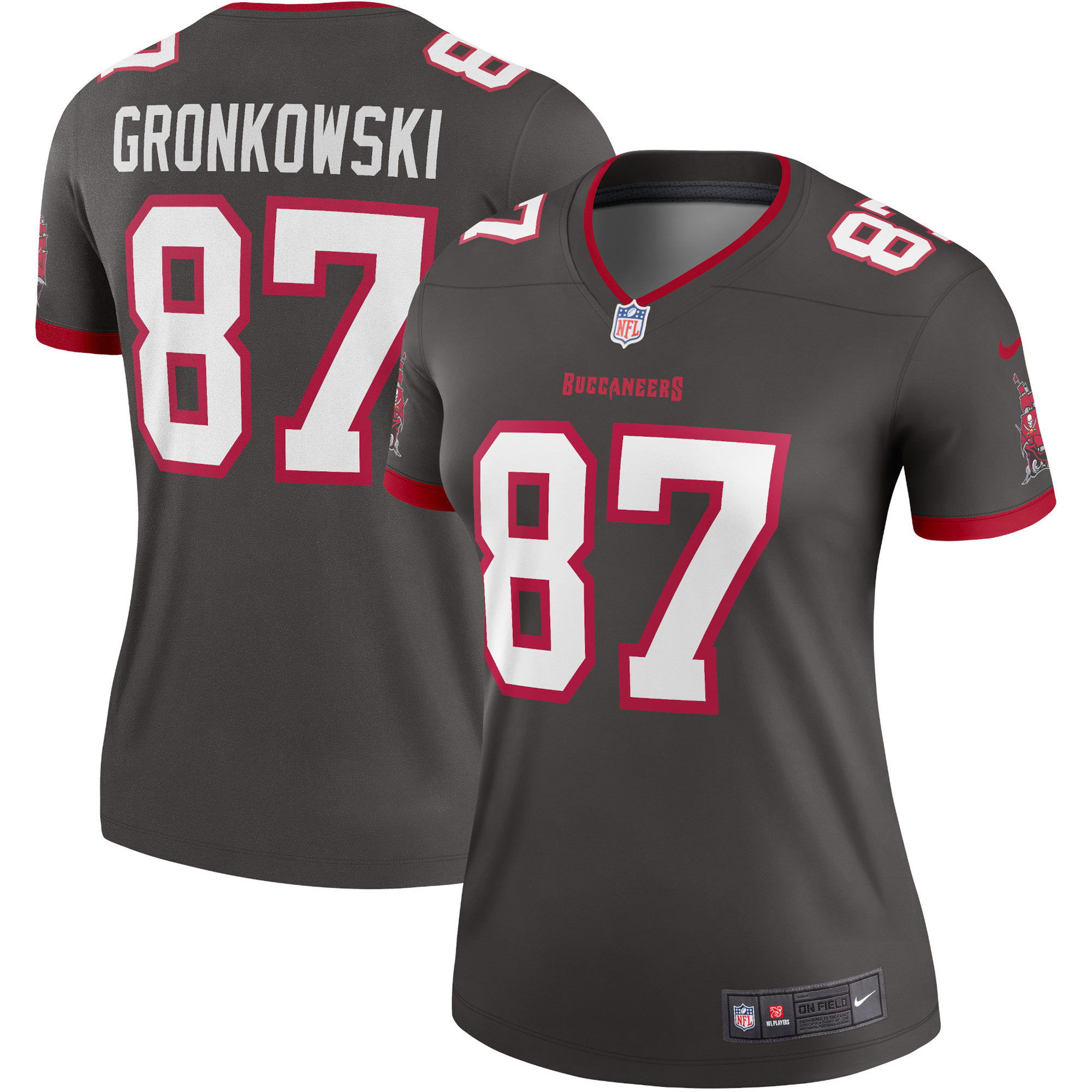 Rob Gronkowski Tampa Bay Buccaneers  Women's Alternate Legend Jersey - Pewter