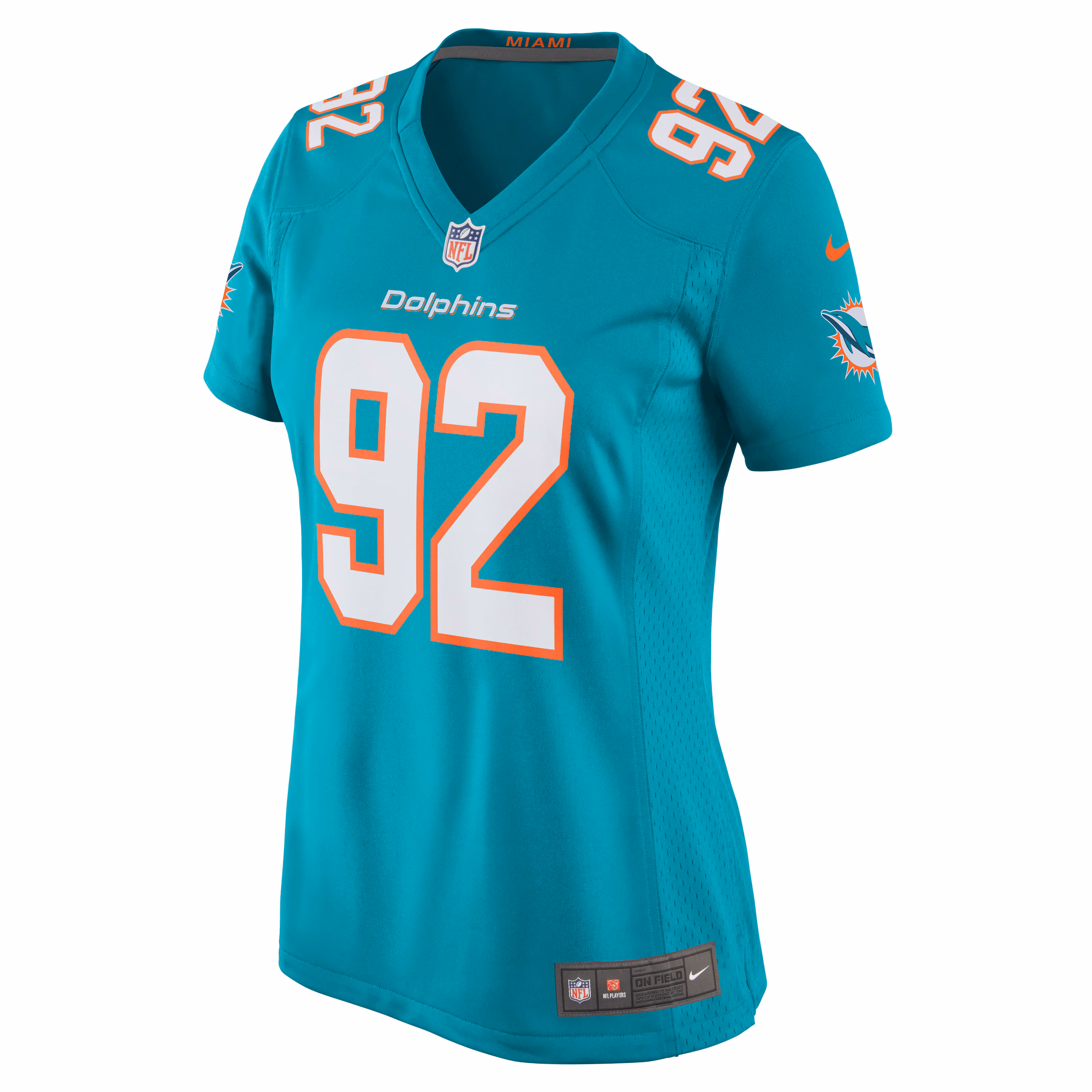Zach Sieler Miami Dolphins Women's Game Jersey - Aqua