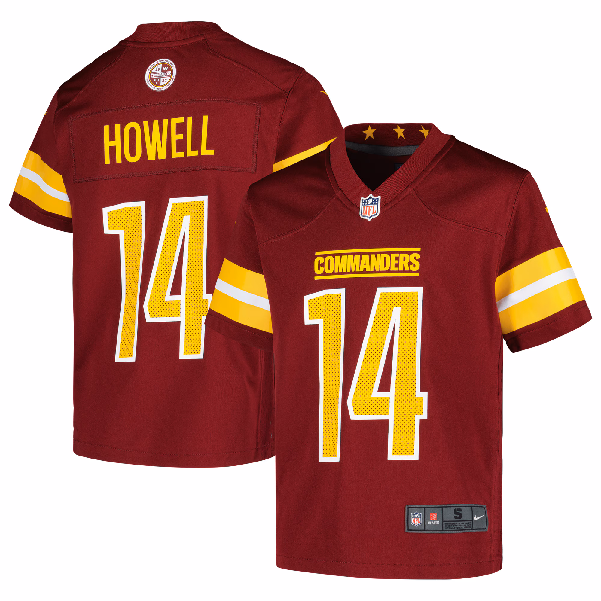 Sam Howell Washington Commanders Youth Game Jersey - Burgundy