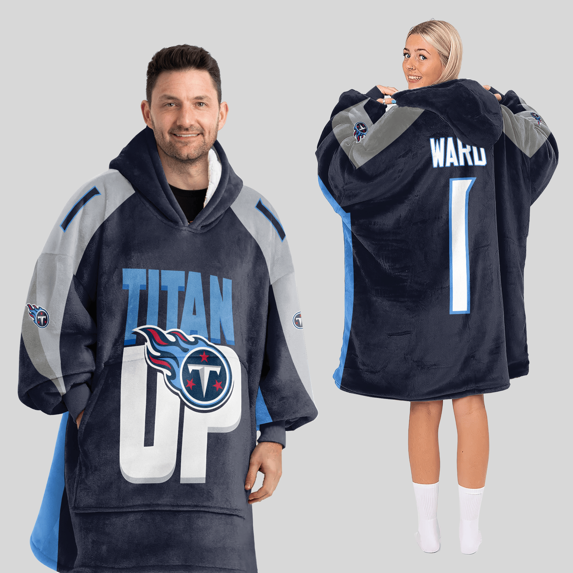Titan Up Tennessee Football Unisex Blanket Hoodie
