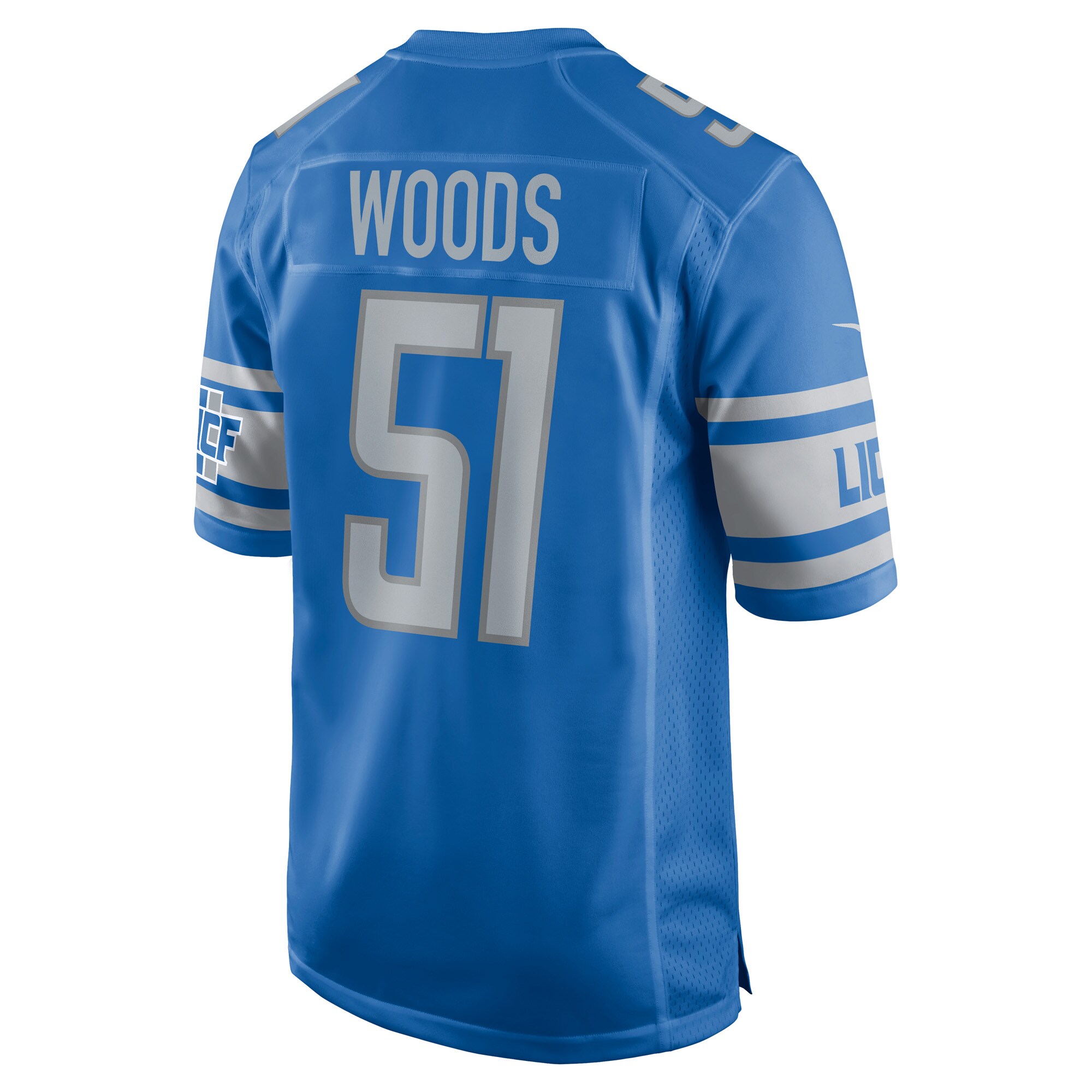 Josh Woods Detroit Lions  Player Game Jersey - Blue