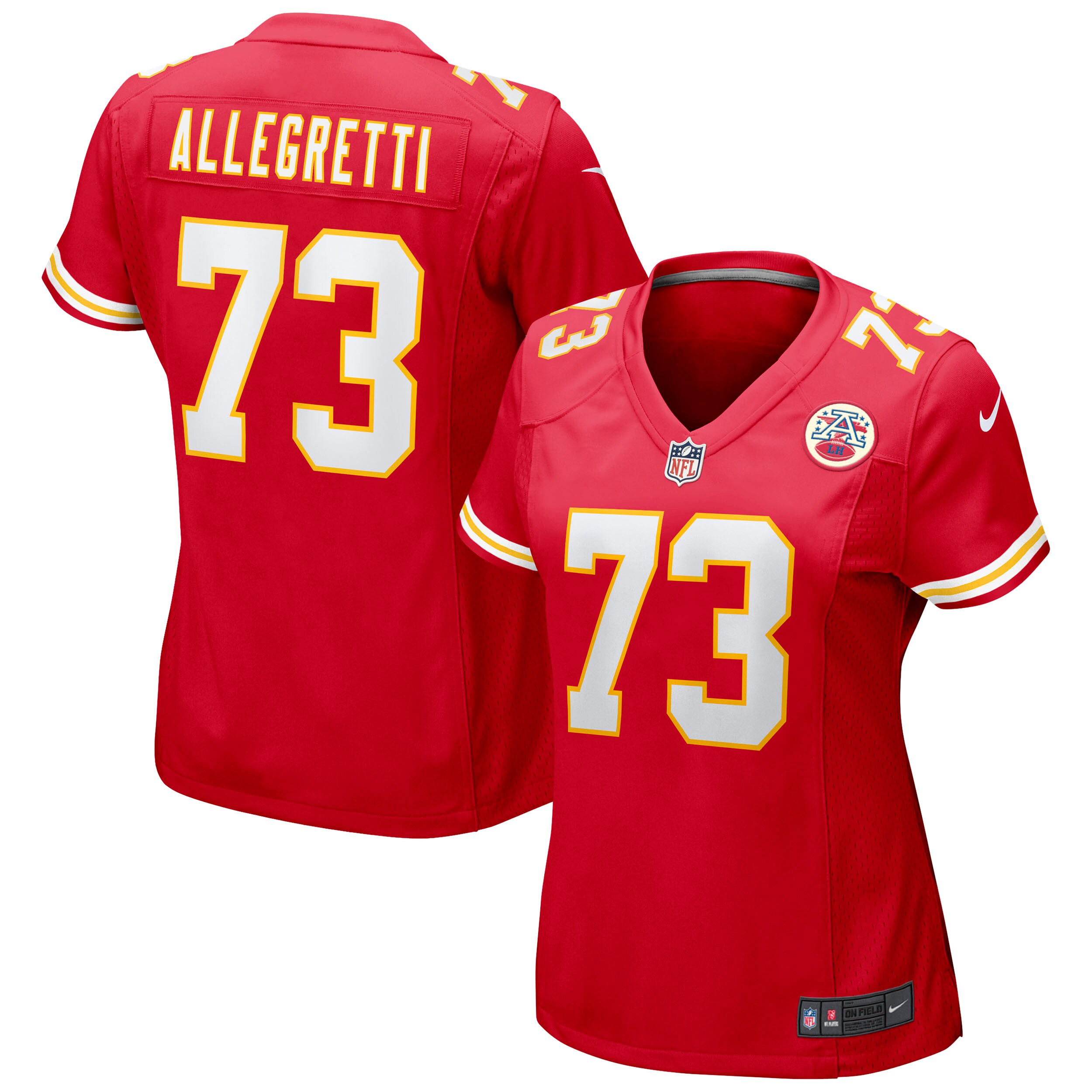 Nick Allegretti Kansas City Chiefs  Women's Game Jersey - Red