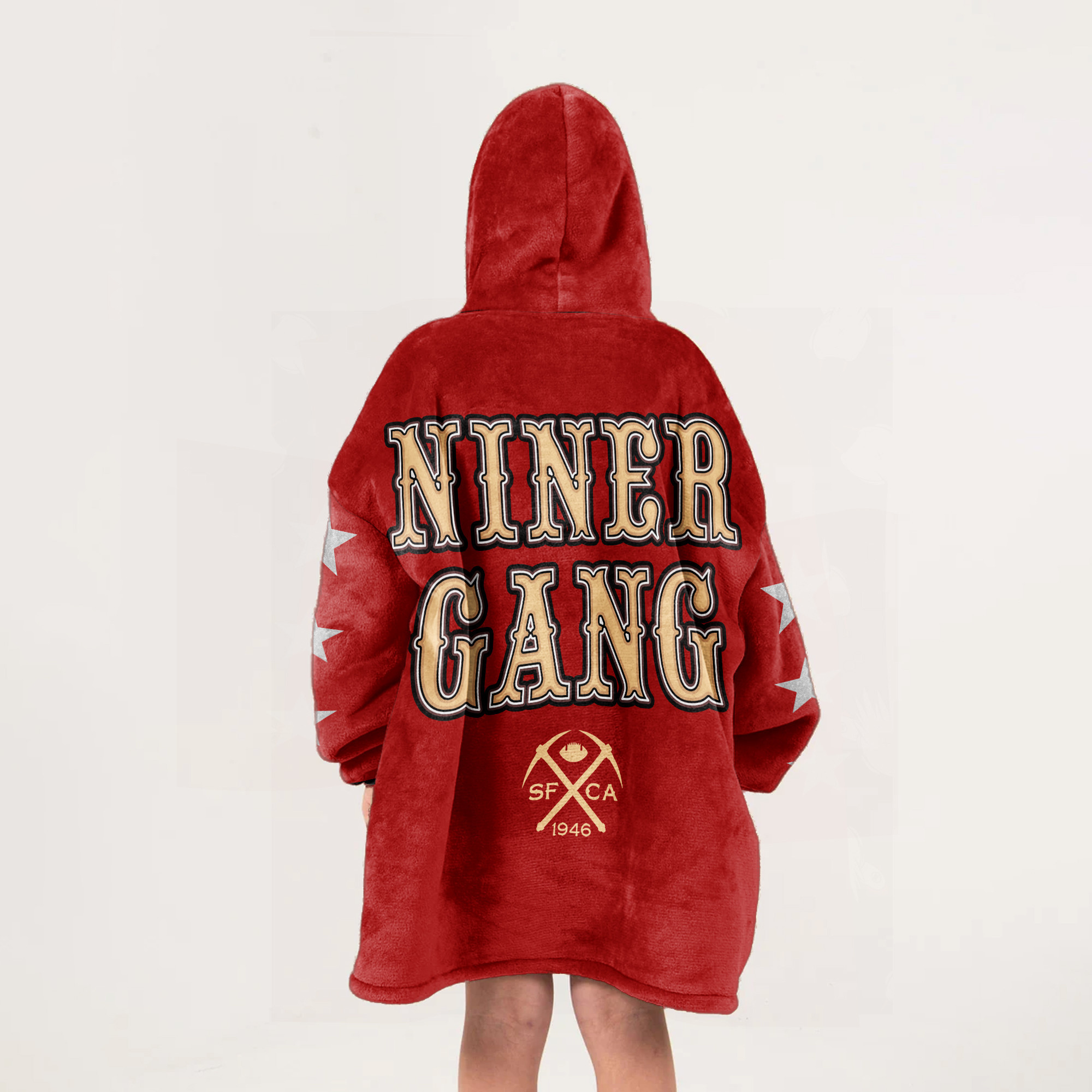 Adult San Francisco 49ers Football Unisex Blanket Hoodie