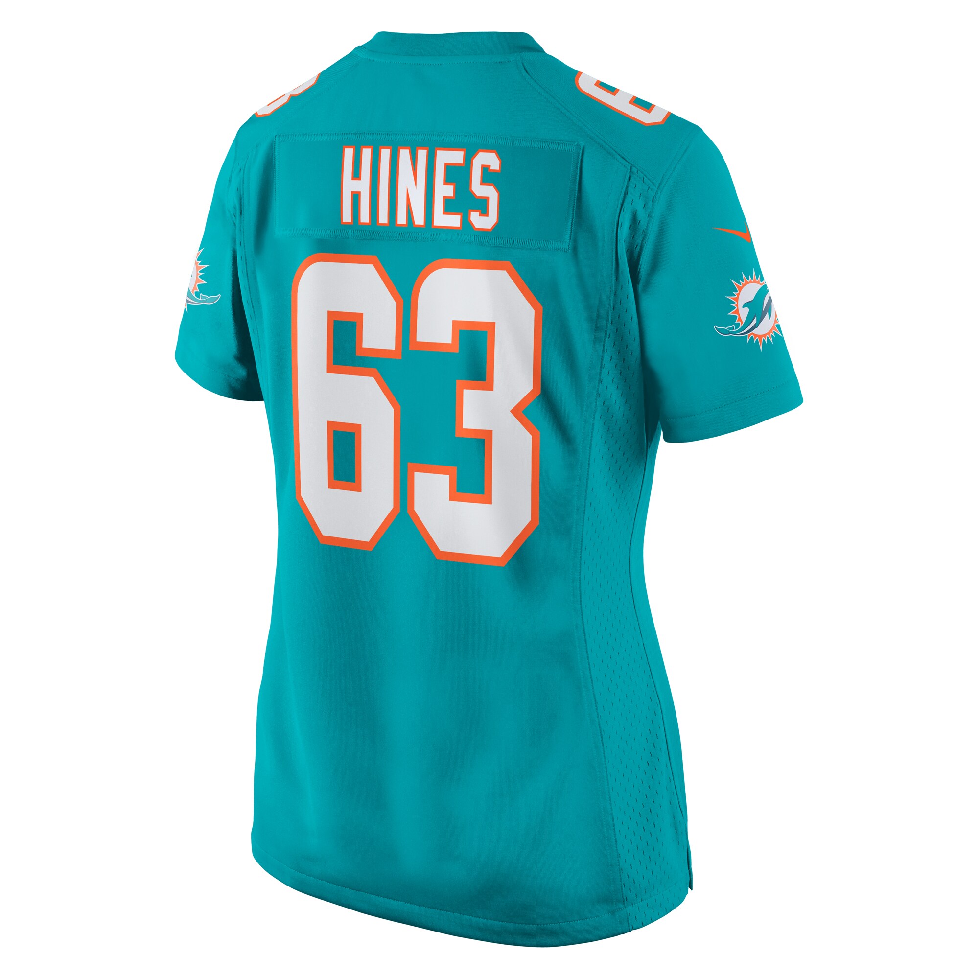 Chasen Hines Miami Dolphins Women's Team Game Jersey -  Aqua