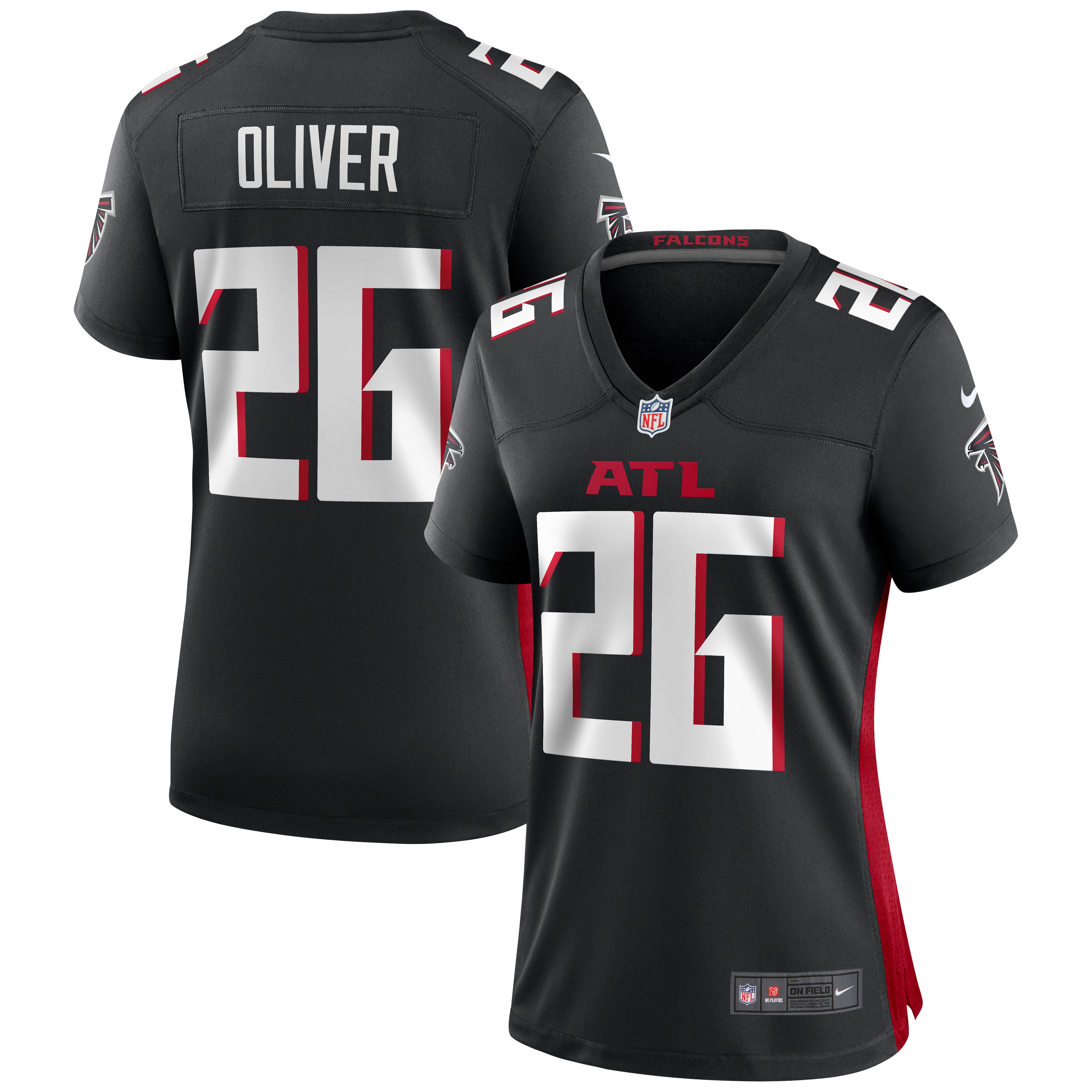 Isaiah Oliver Atlanta Falcons  Women's Game Jersey - Black