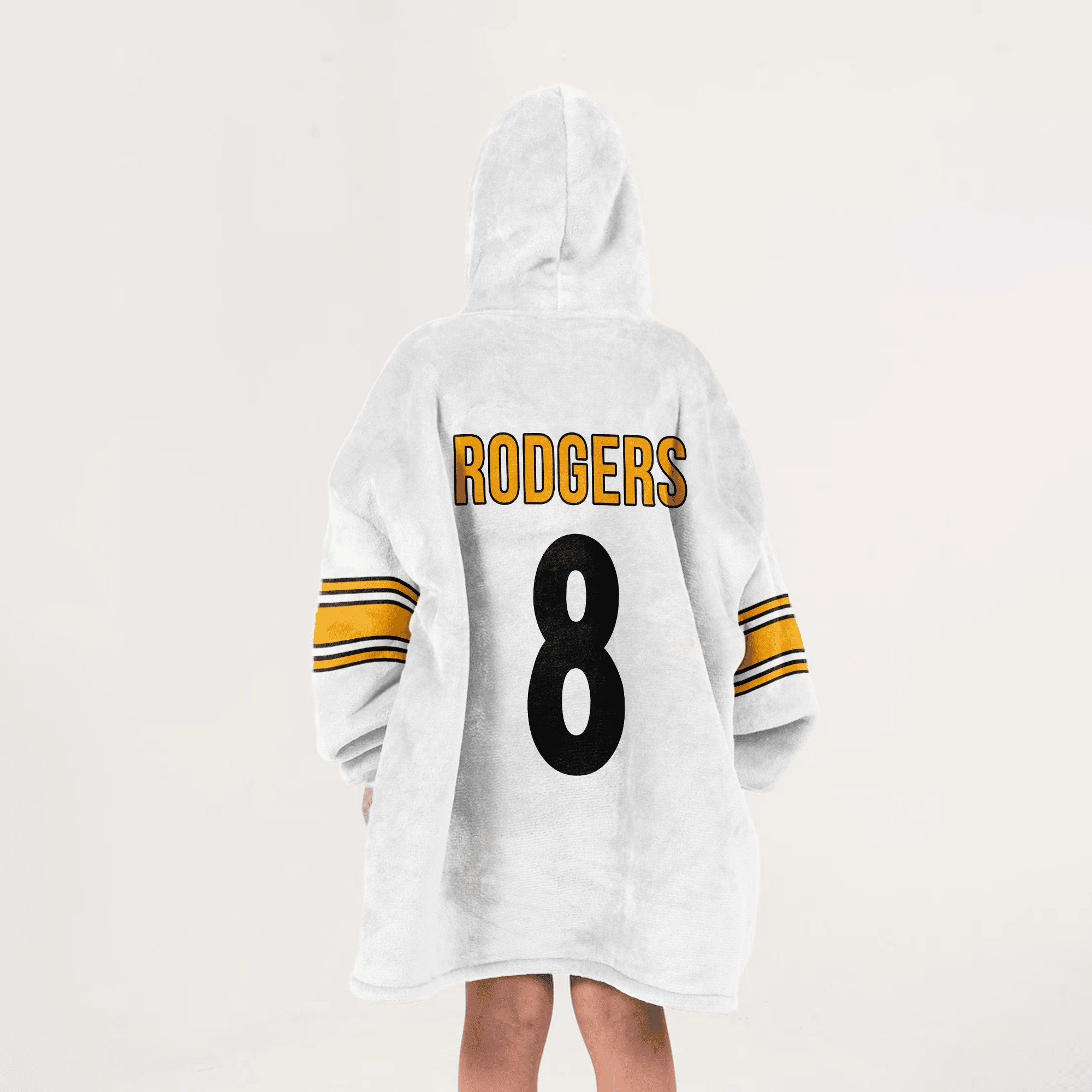 Kid 8 Pittsburgh Football Unisex Blanket Hoodie