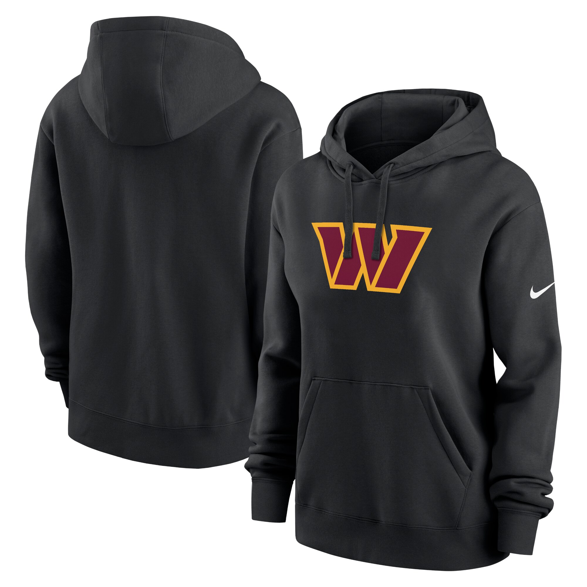 Washington Commanders Women's Club Fleece Pullover Hoodie - Black