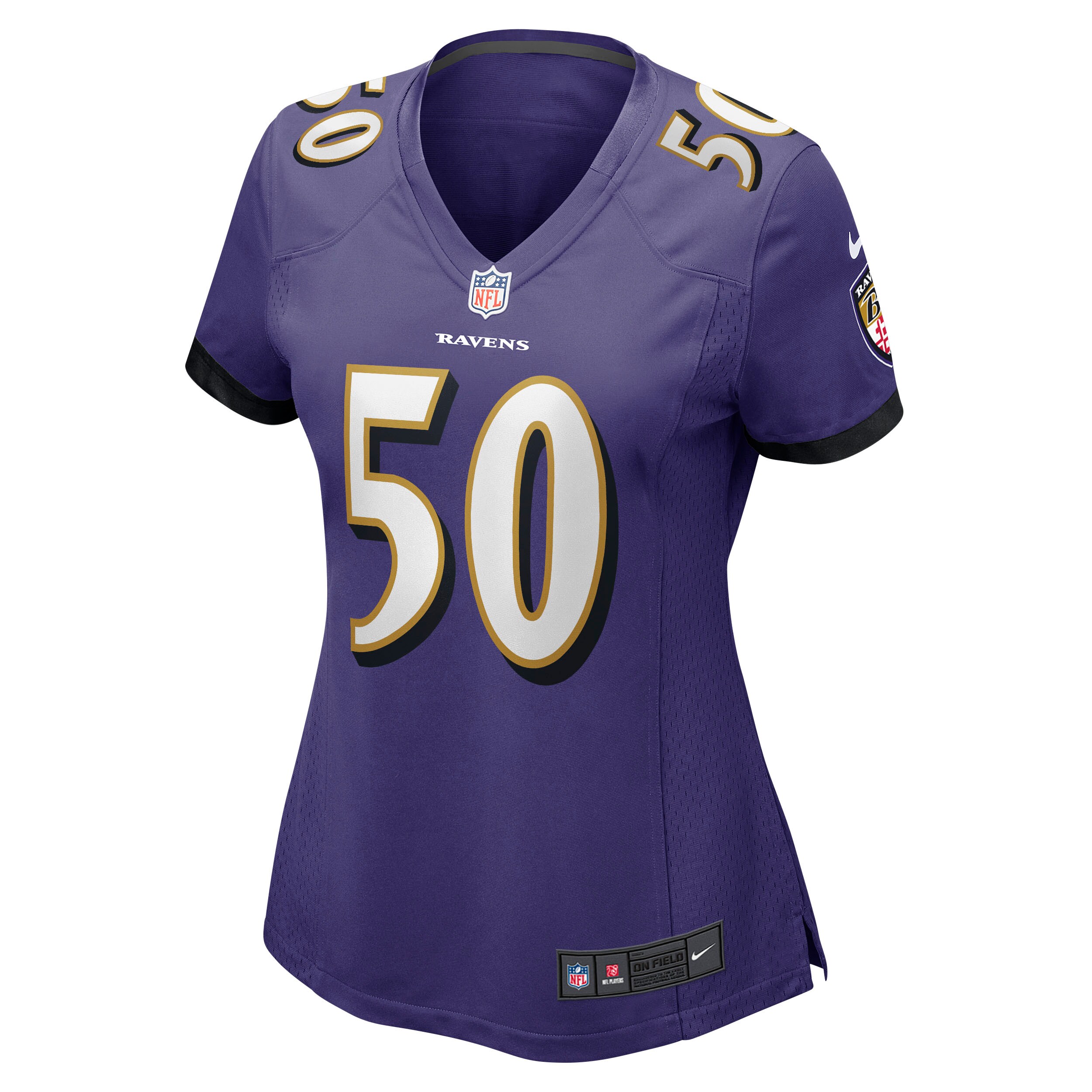 Justin Houston Baltimore Ravens  Women's Game Jersey - Purple