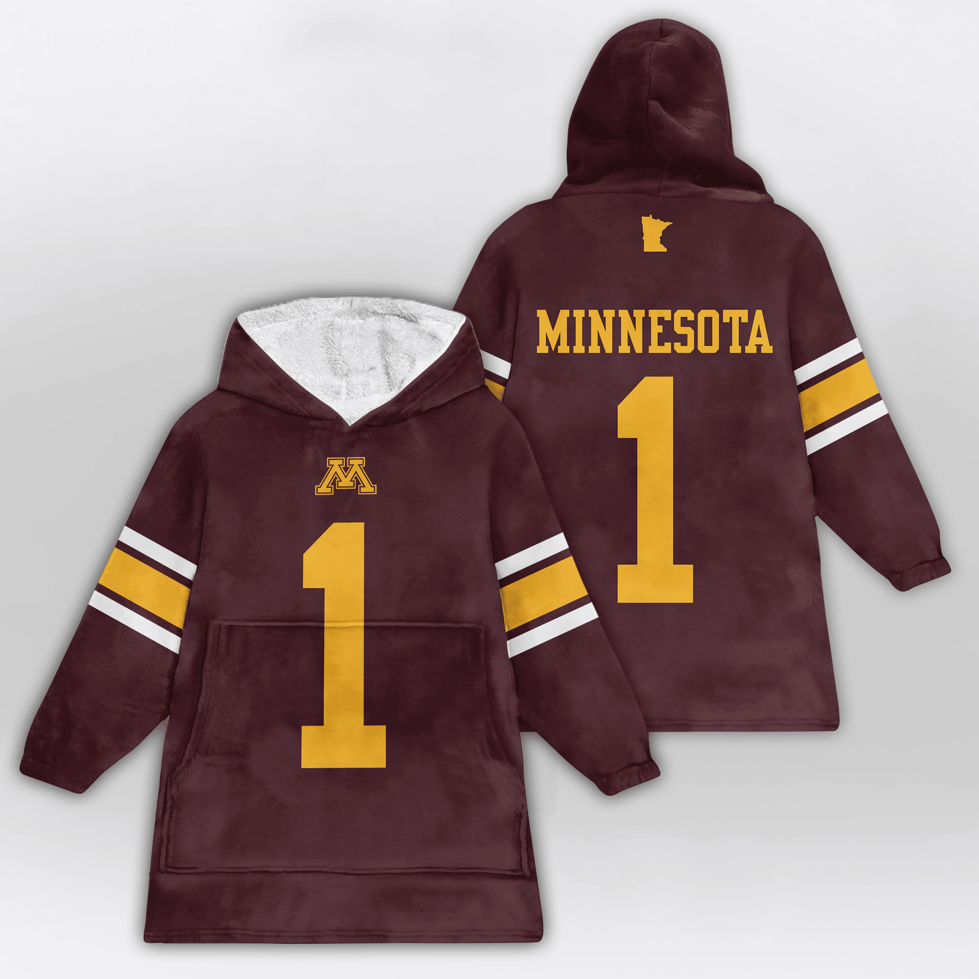 Kid #1 Minnesota Football Unisex Blanket Hoodie