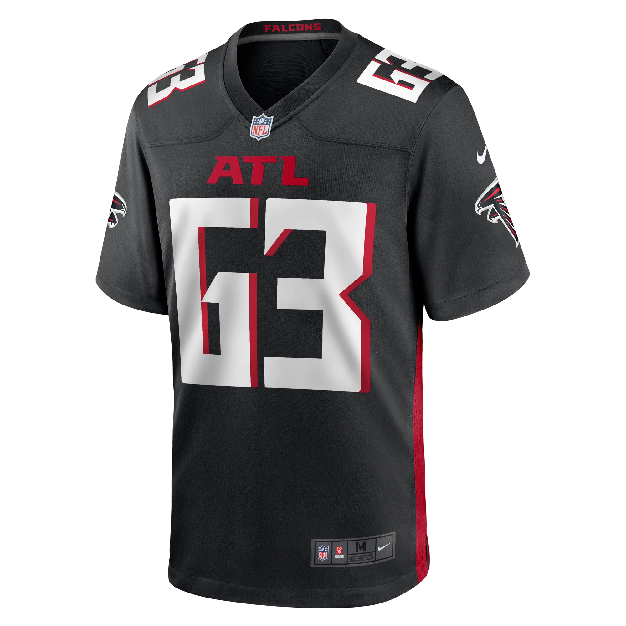Chris Lindstrom Atlanta Falcons Team Game Jersey -  Black