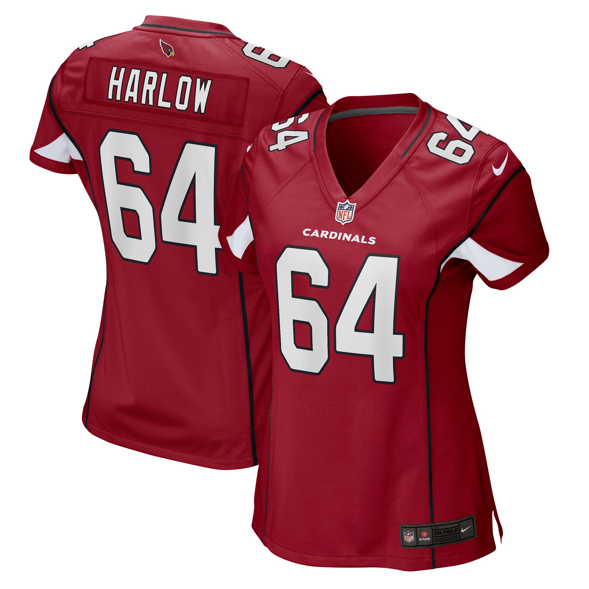 Sean Harlow Arizona Cardinals  Women's Game Jersey - Cardinal