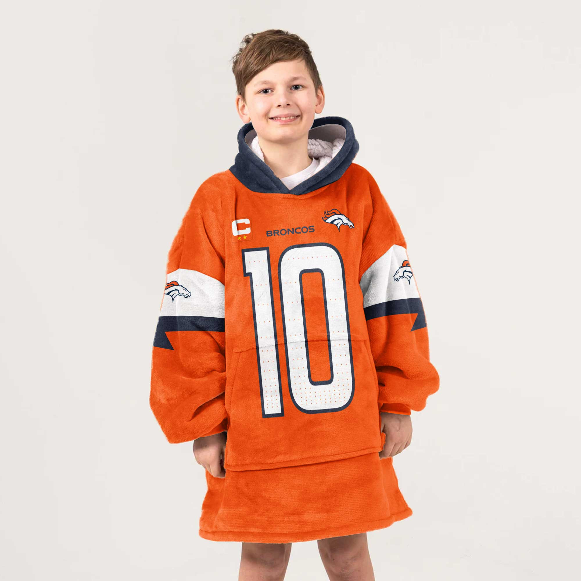 Kid B.N 10 Captain Denver Football Unisex Blanket Hoodie