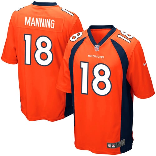 Peyton Manning Denver Broncos Youth Team Color Game Jersey - Orange