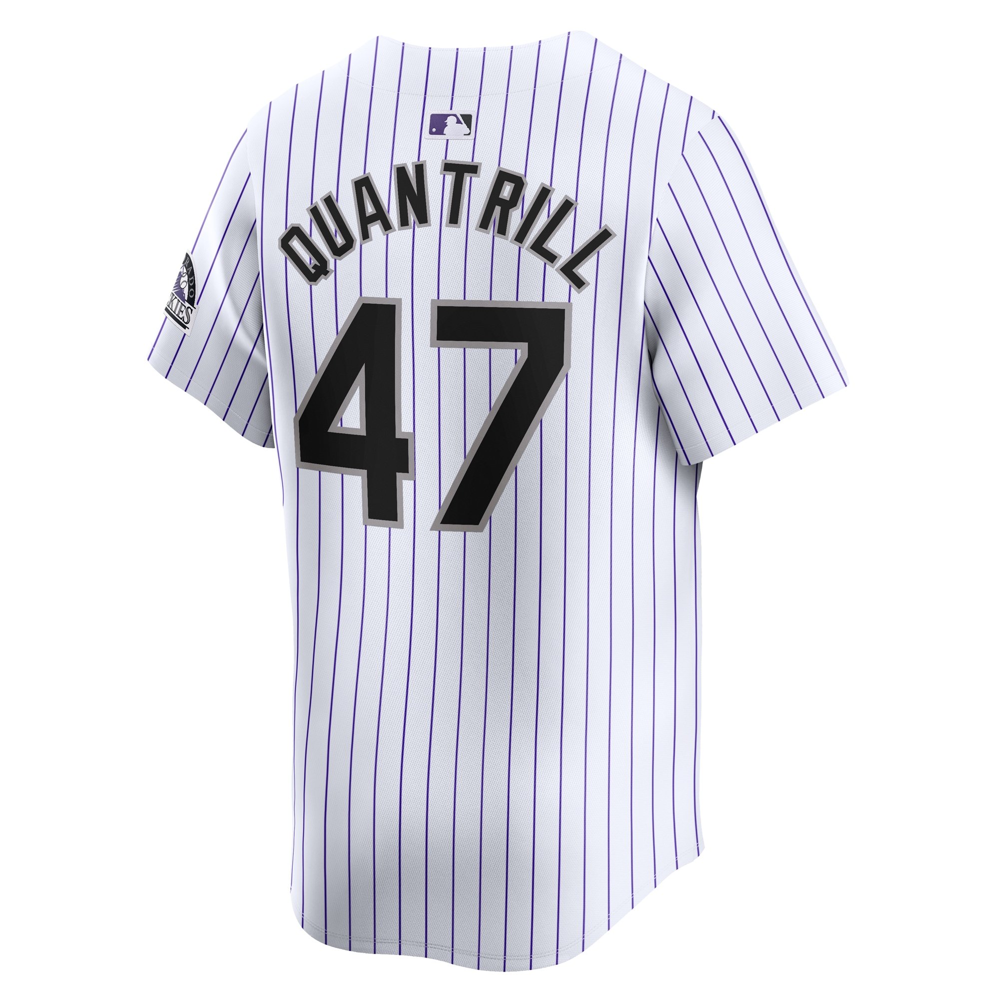Men's Colorado Rockies Cal Quantrill  White Home Limited Player Jersey