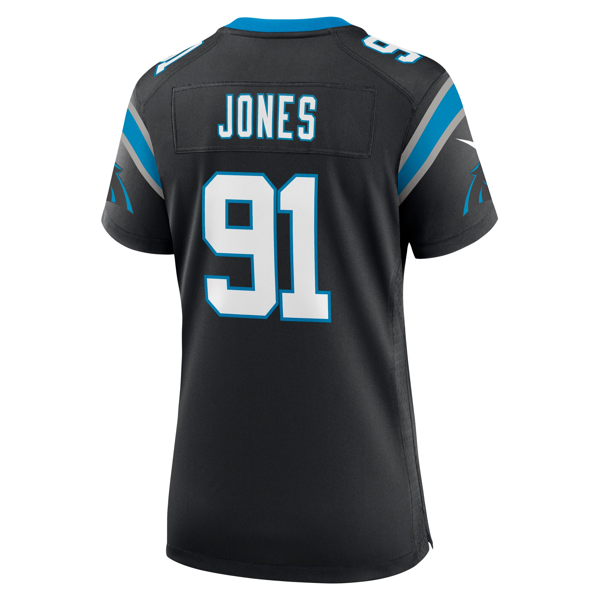 Kobe Jones Carolina Panthers  Women's Team Game Jersey - Black