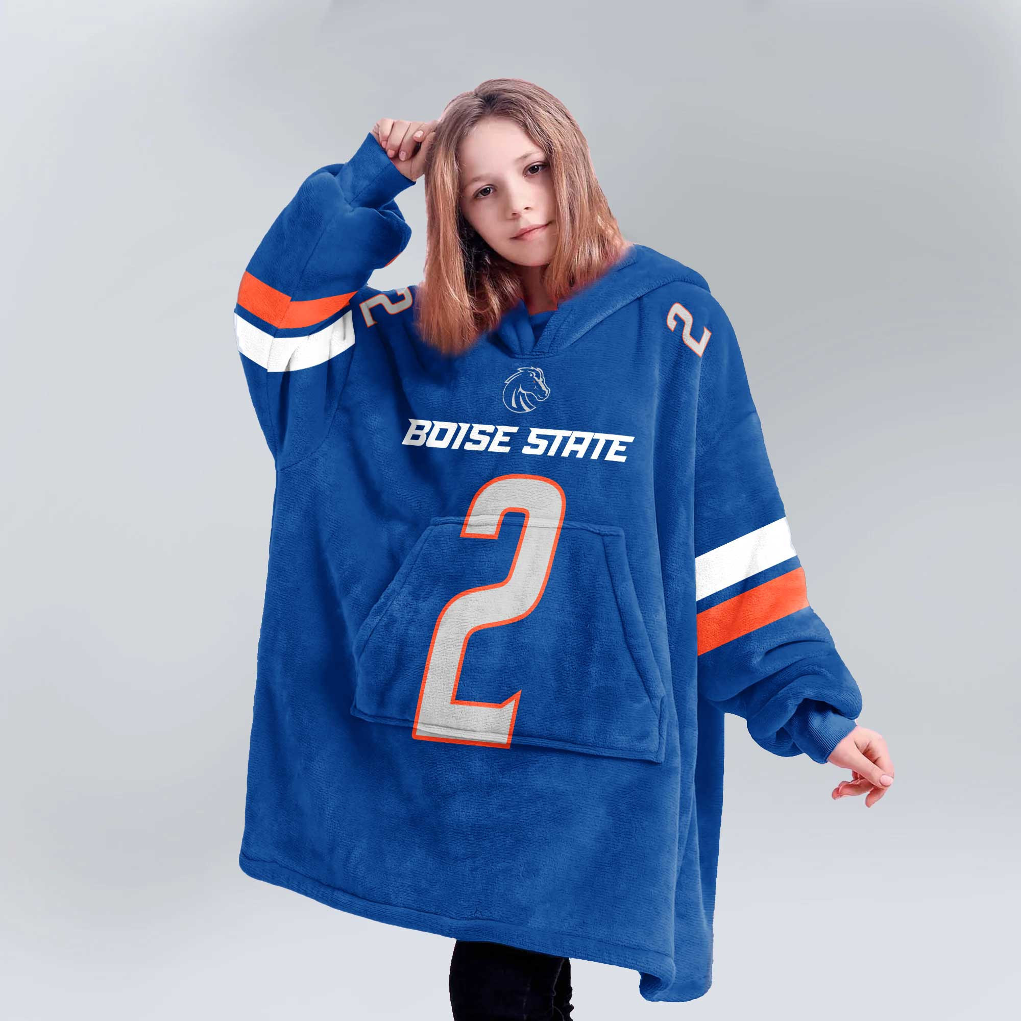 Adult 2 Boise State Football Unisex Blanket Hoodie