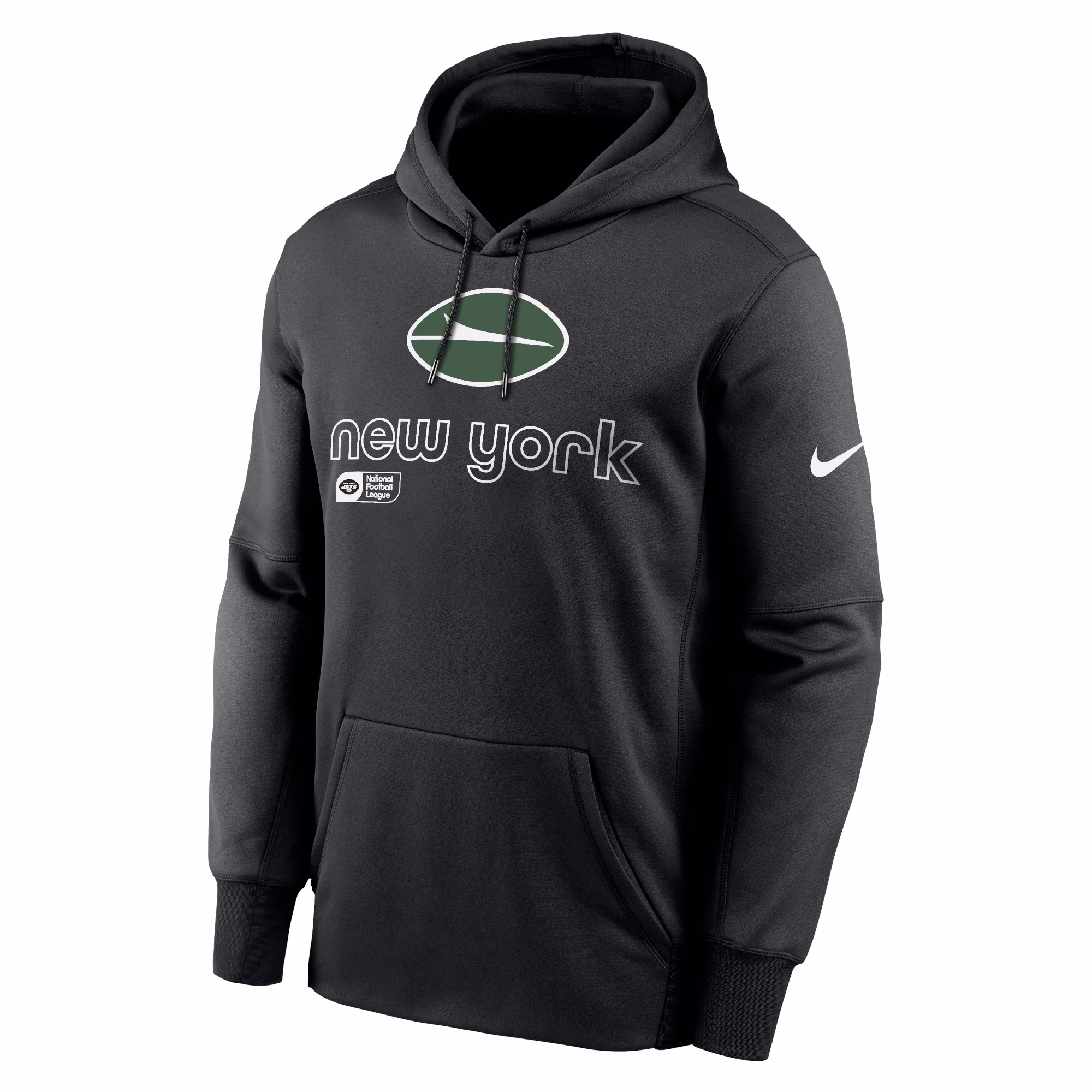 New York Jets Performance Pullover Hoodie - Black