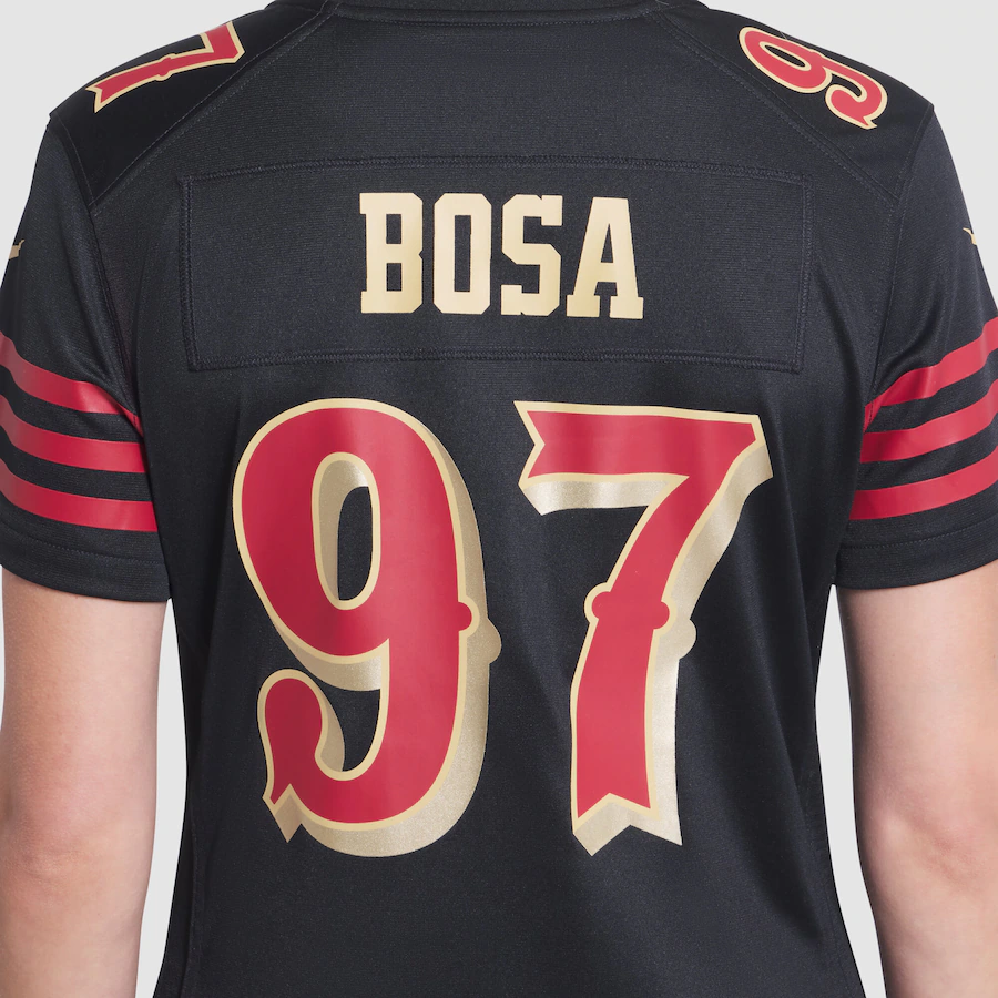 Nick Bosa #97 San Francisco 49ers Women's 2025 Rivalries Collection Game Jersey - Black