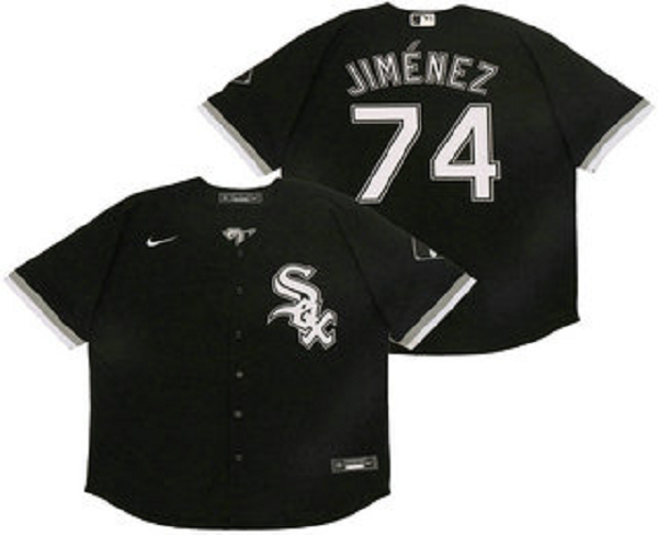 Men's Chicago White Sox #74 Eloy Jimenez Black Stitched MLB Cool Base  Jersey