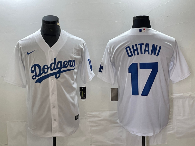 Men's Los Angeles Dodgers #17  White Shohei Ohtani Jersey