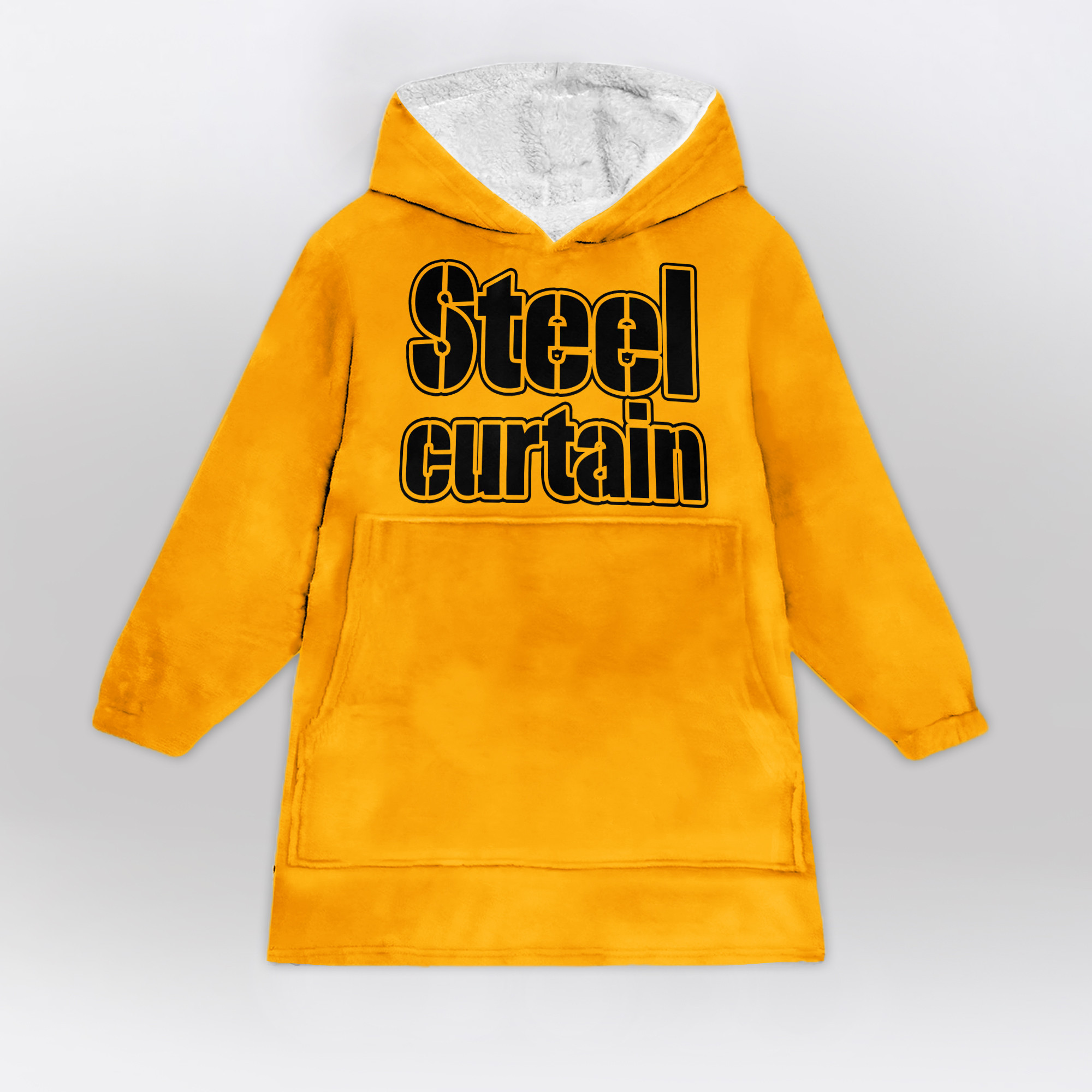 Adult Steel Curtain Pittsburgh Football Unisex Blanket Hoodie
