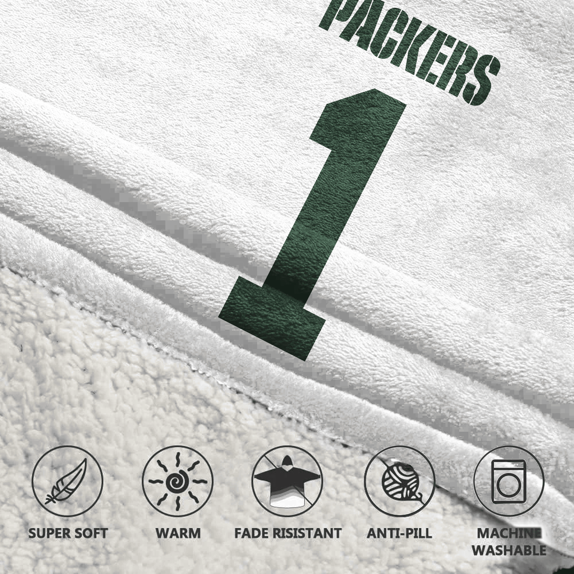 Kid M.P 1 Green Bay Football Unisex Blanket Hoodie