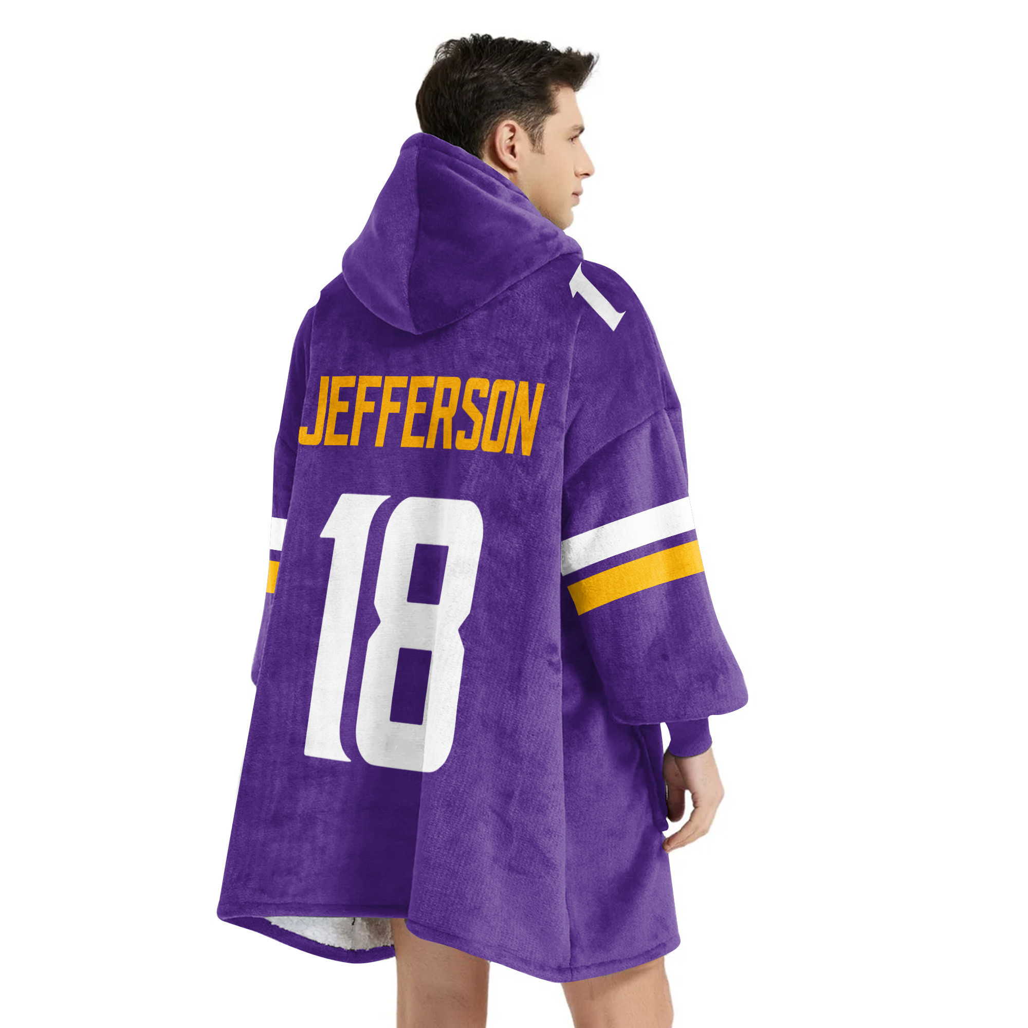 Adult JJ 18 Minnesota Football Unisex Blanket Hoodie