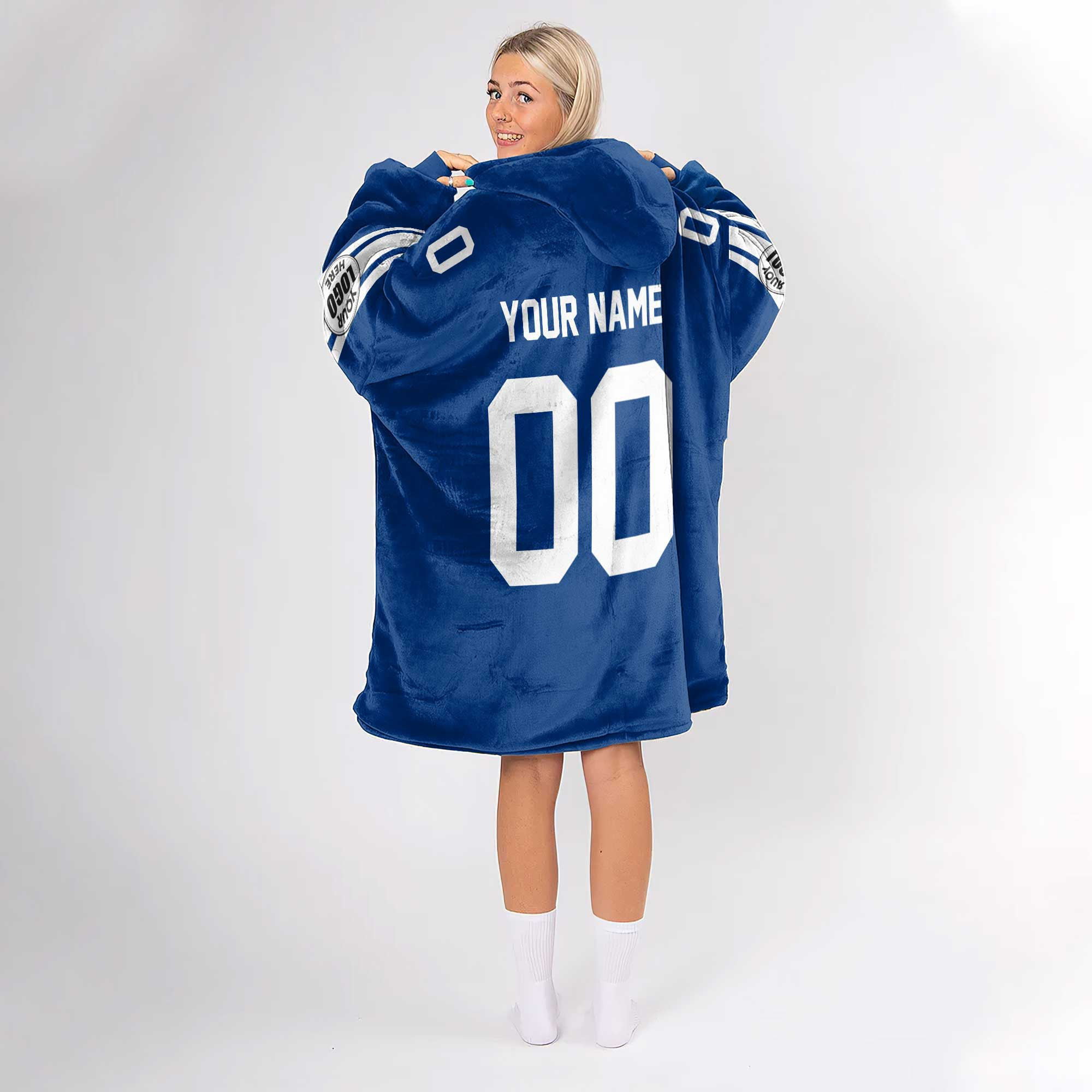 Adult Custom Blanket Hoodie BYU Inspired Color