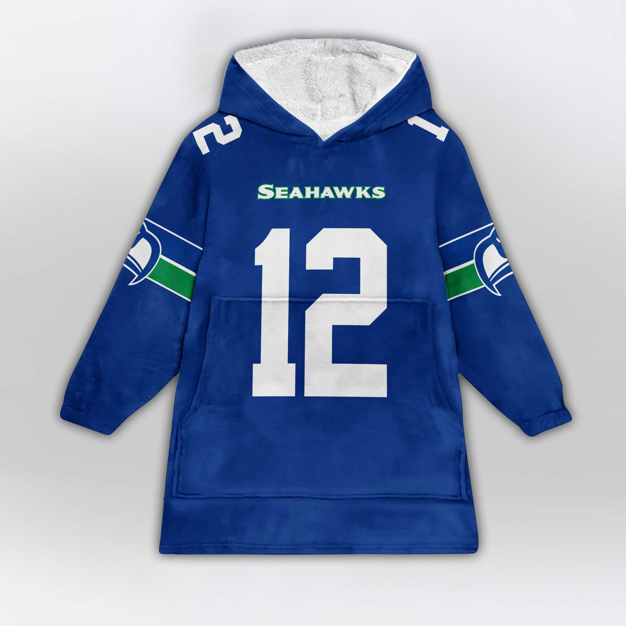 Kid 12 Seattle Football Unisex Blanket Hoodie