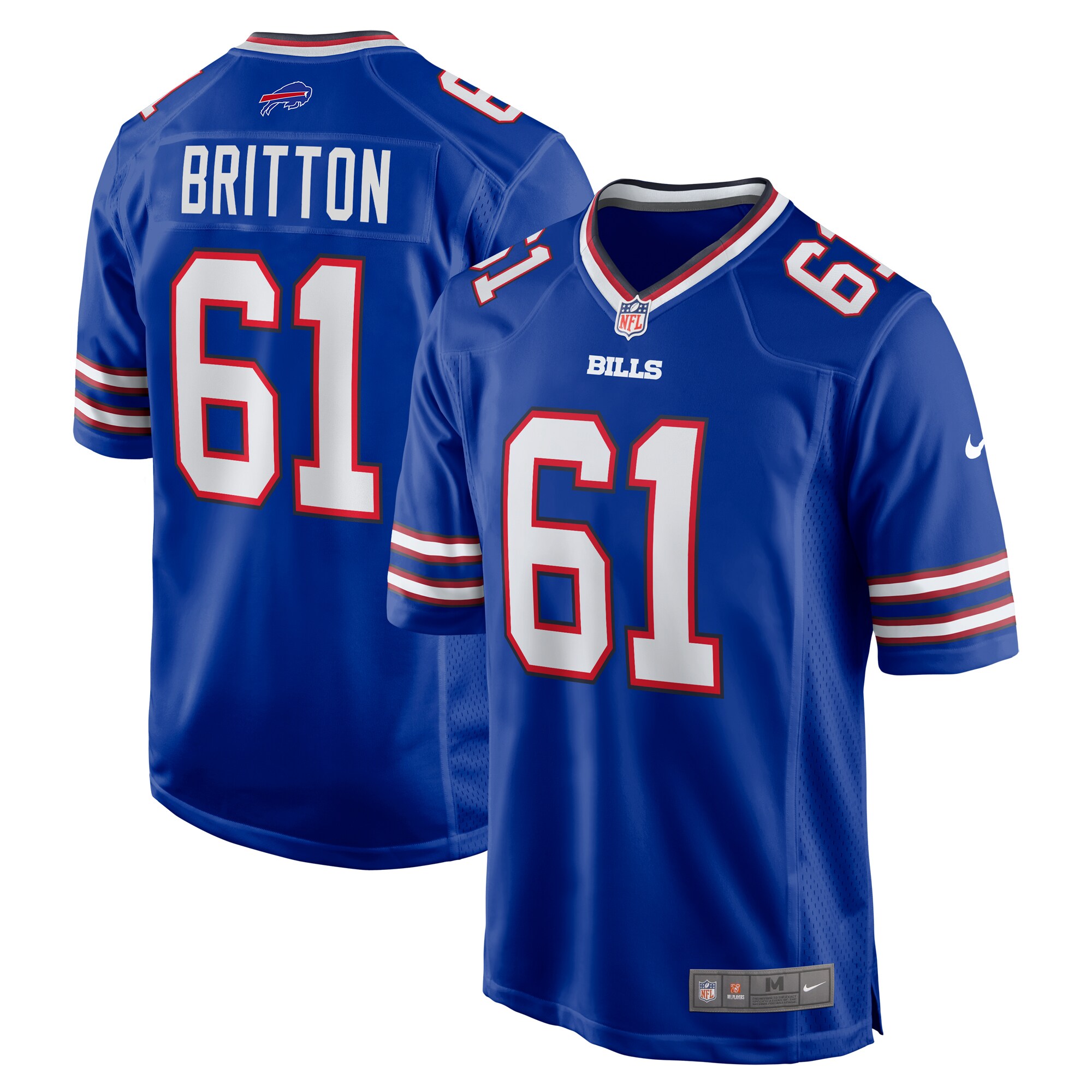 Gunner Britton Buffalo Bills Game Jersey -  Royal