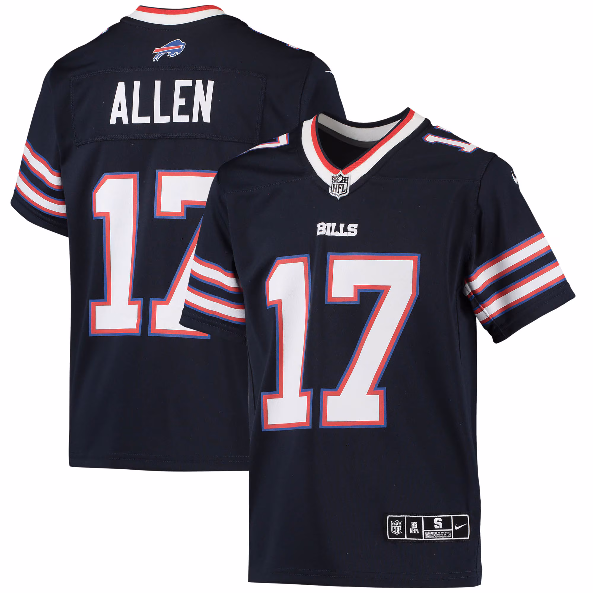 Josh Allen Buffalo Bills Youth Inverted Team Game Jersey - Navy