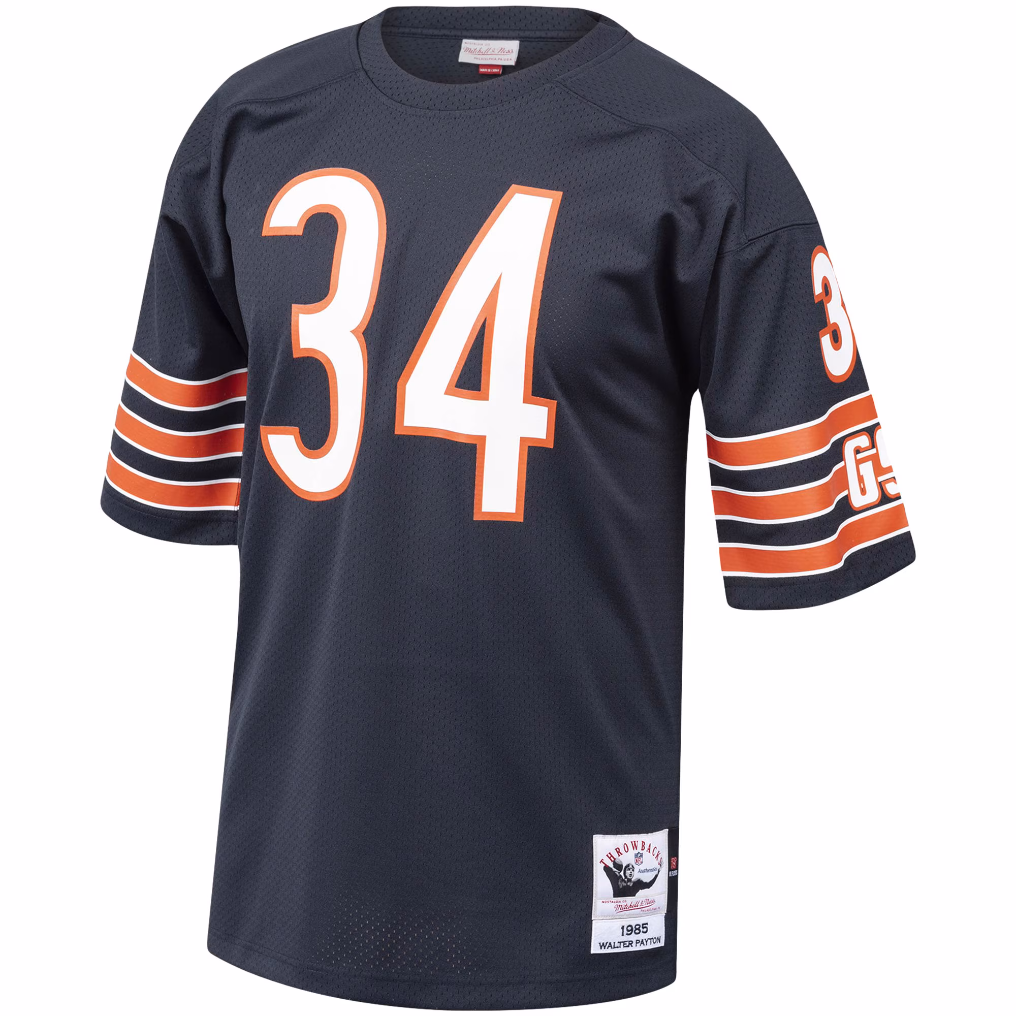 Walter Payton Chicago Bears 1985 Authentic Throwback Retired Player Jersey - Navy