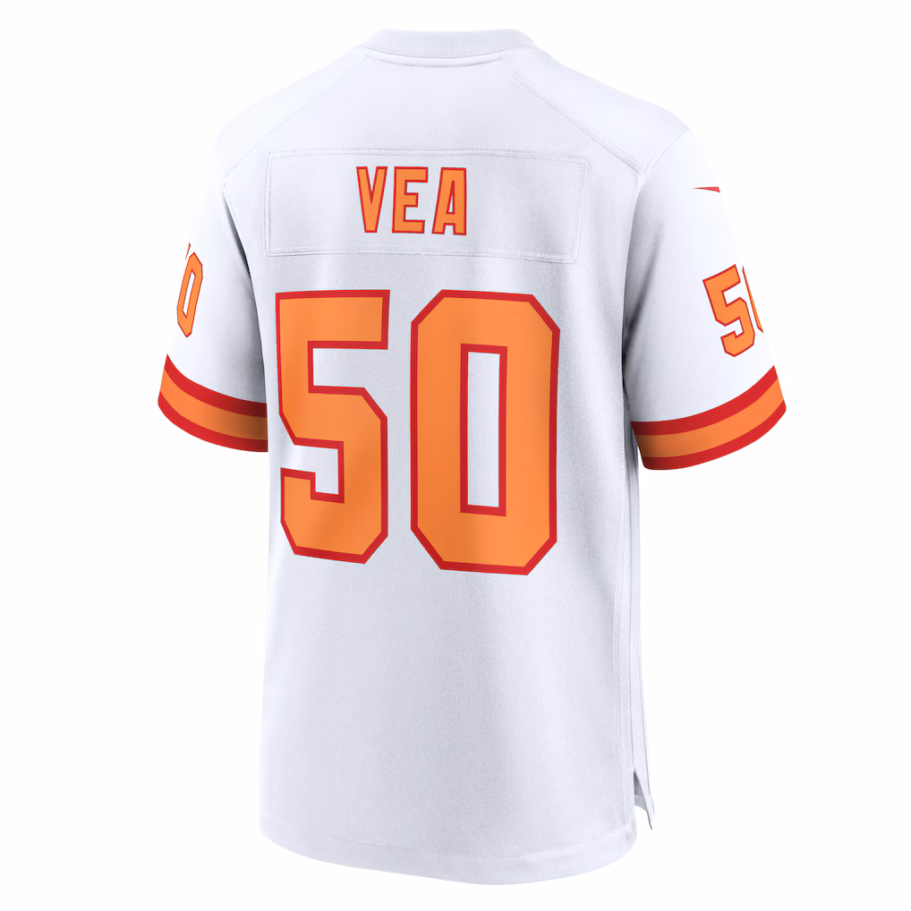 Vita Vea #50 '76 Tampa Bay Buccaneers 50th Season Game Jersey - White