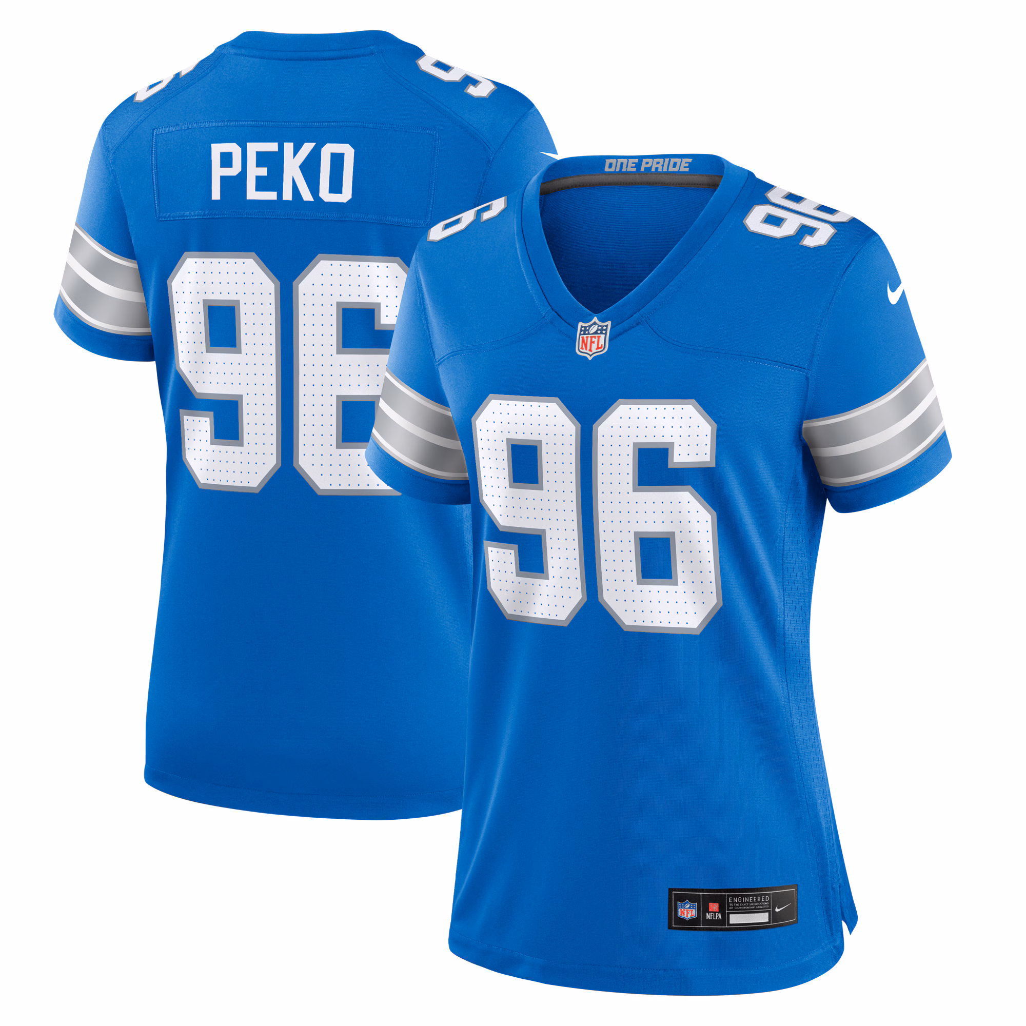 Kyle Peko Detroit Lions Women's Game Jersey -  Blue