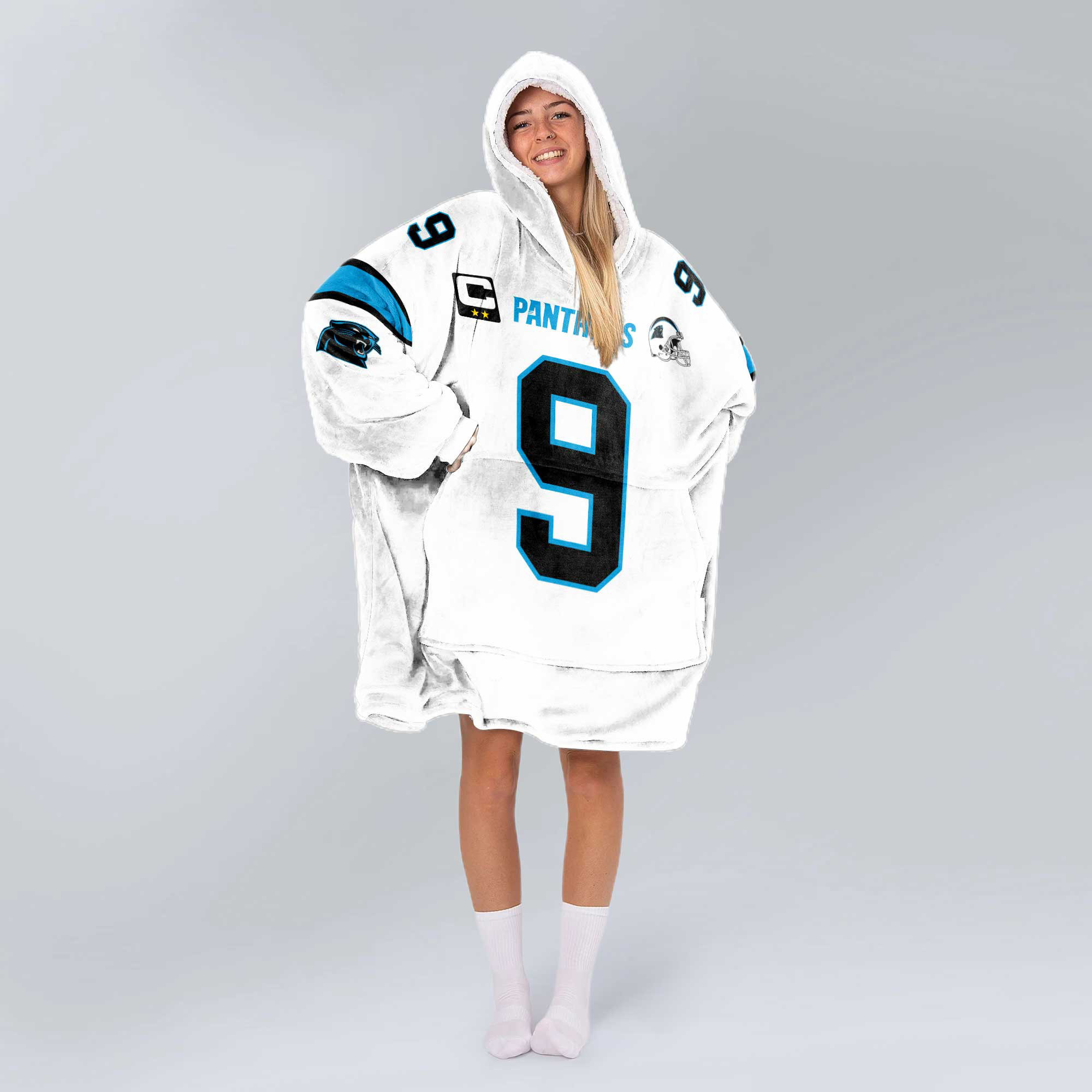Adult Captain 9 Carolina Football Unisex Blanket Hoodie