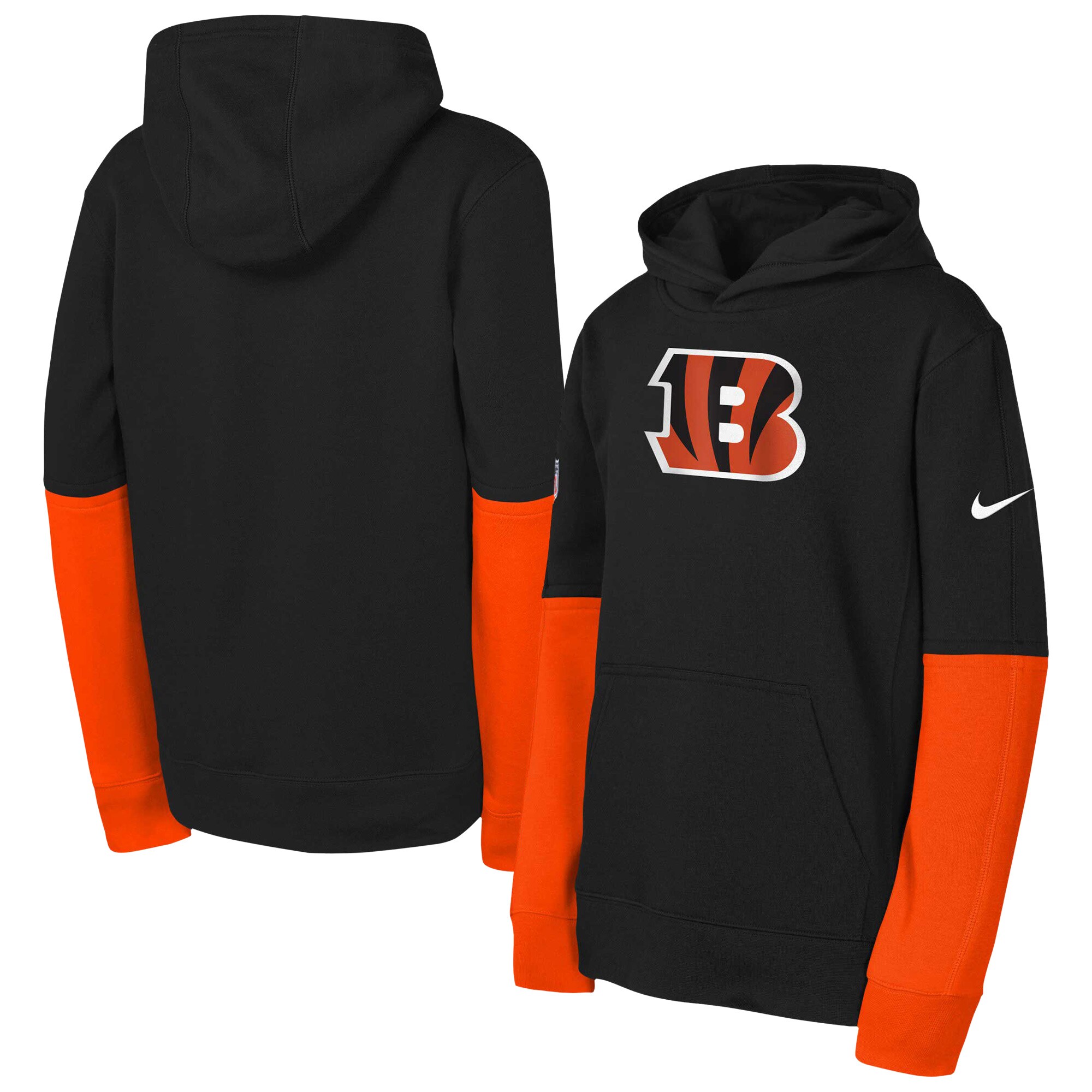 Cincinnati Bengals Youth  Team Issue Club Pullover Hoodie - Black
