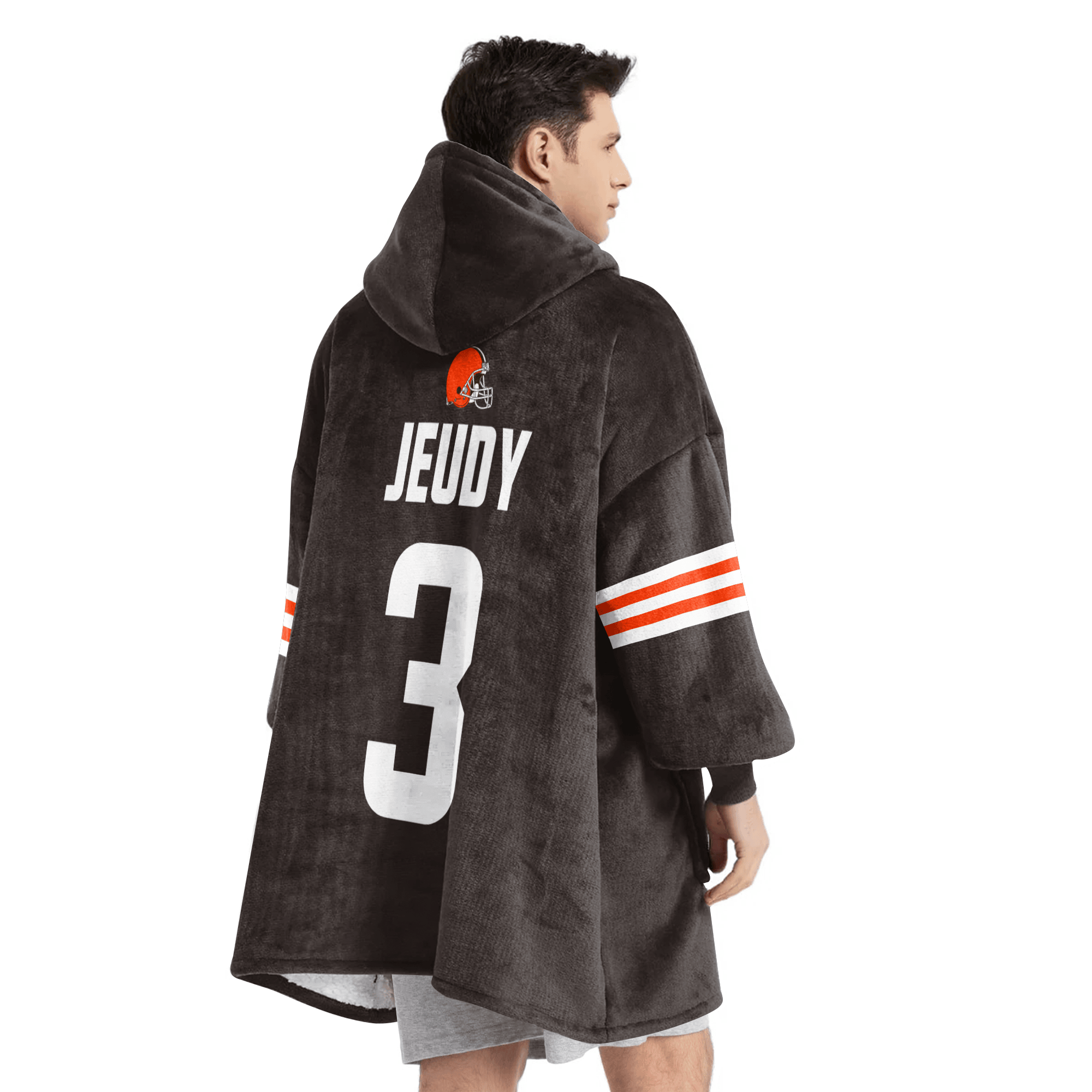 Adult J.J 3 Cleveland Football Unisex Blanket Hoodie