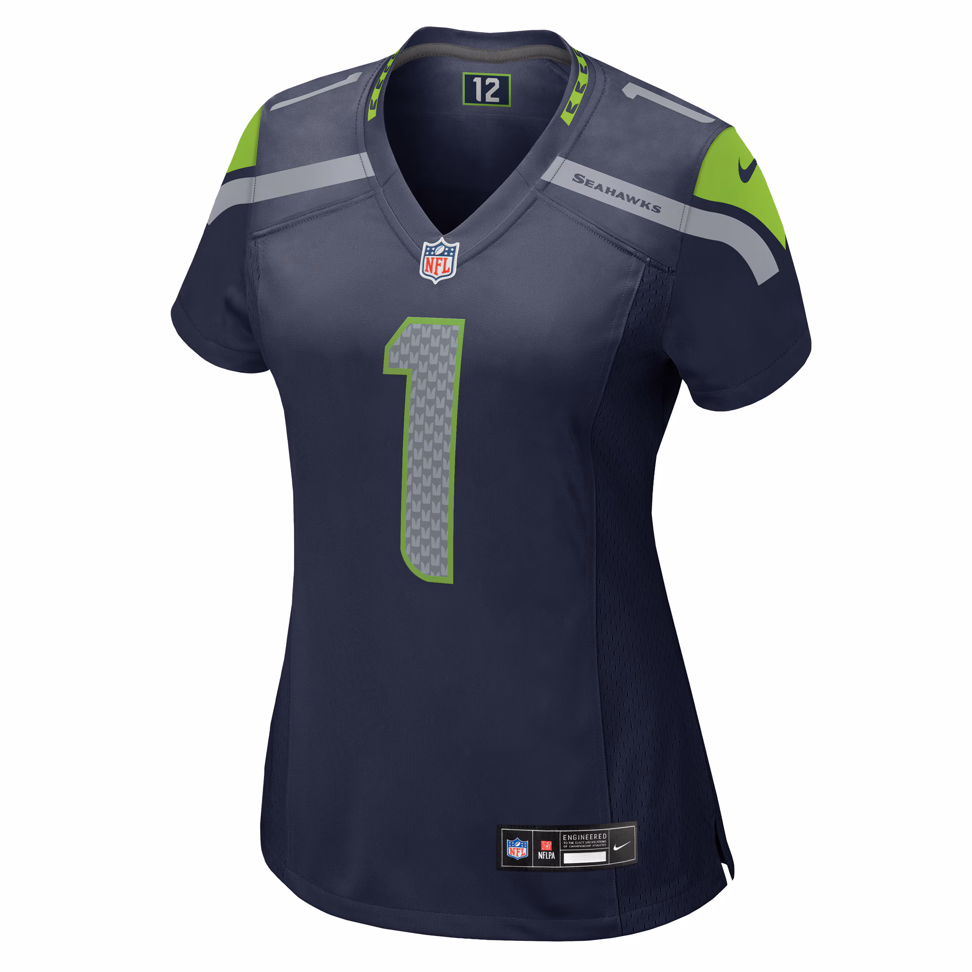 Number 1 Bride Seattle Seahawks Women's Game Jersey -  College Navy